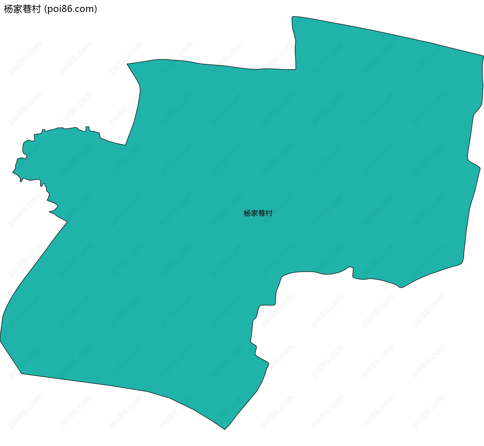 杨家巷村边界地图