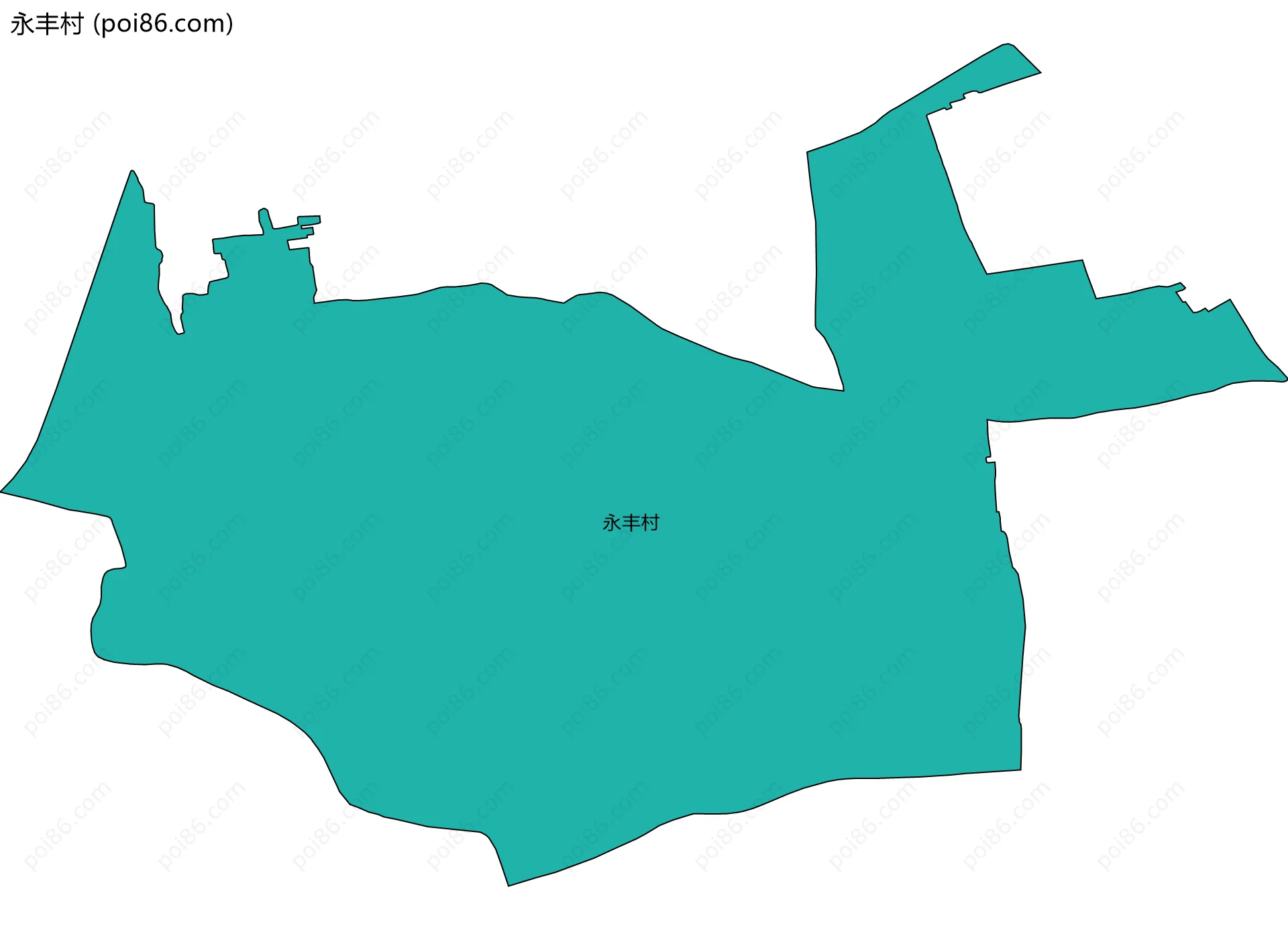 永丰村边界地图