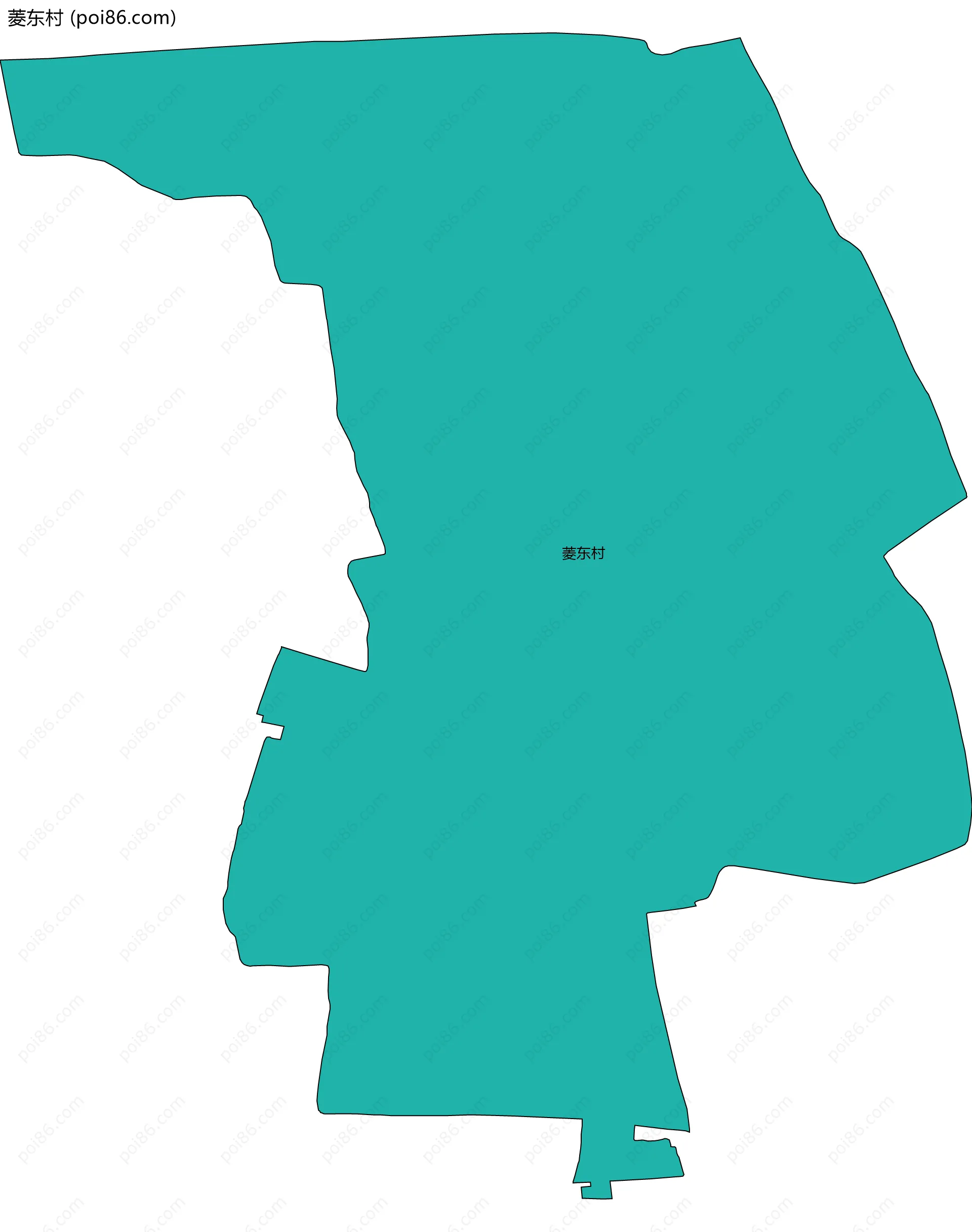 菱东村边界地图