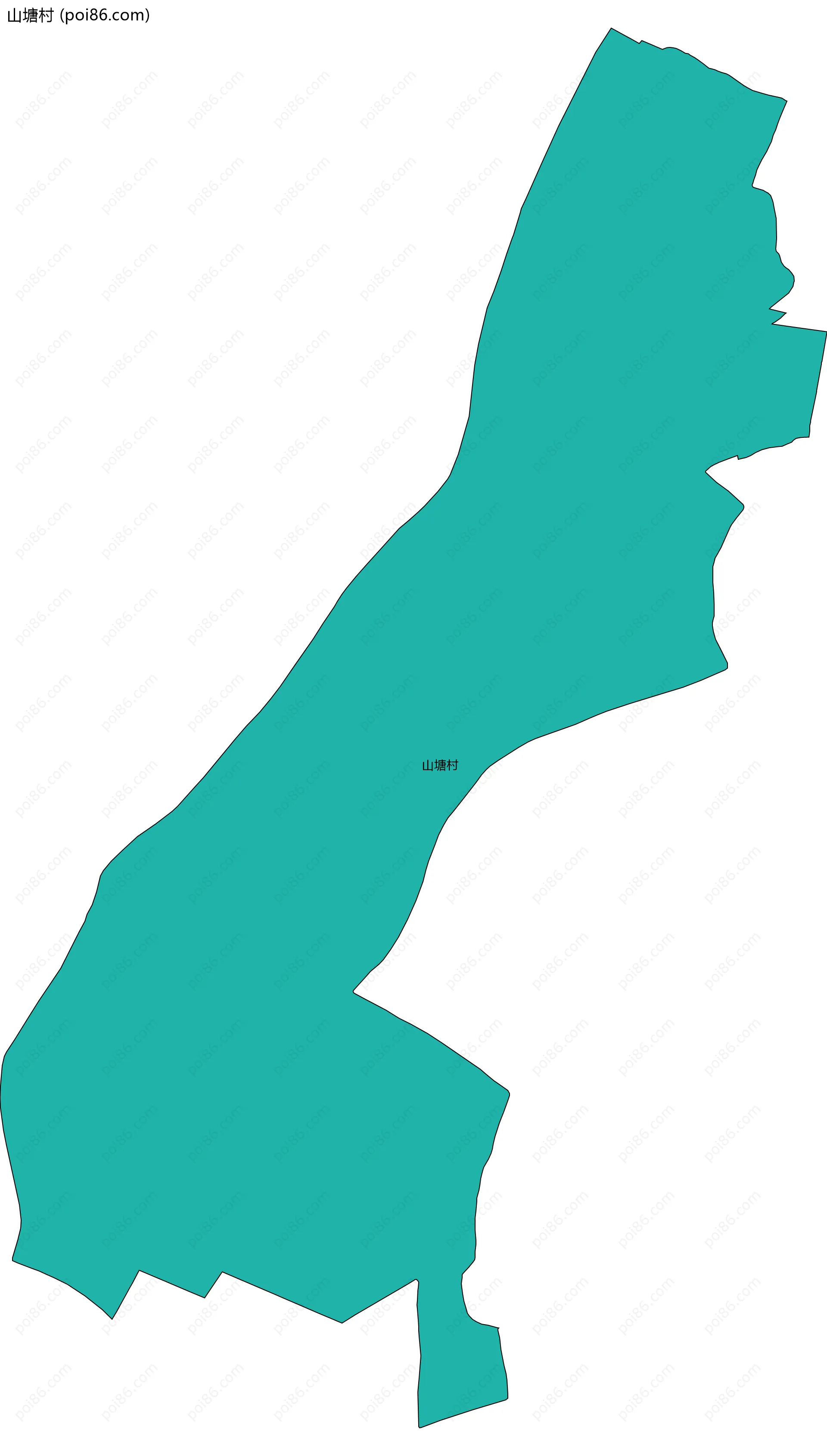 山塘村边界地图