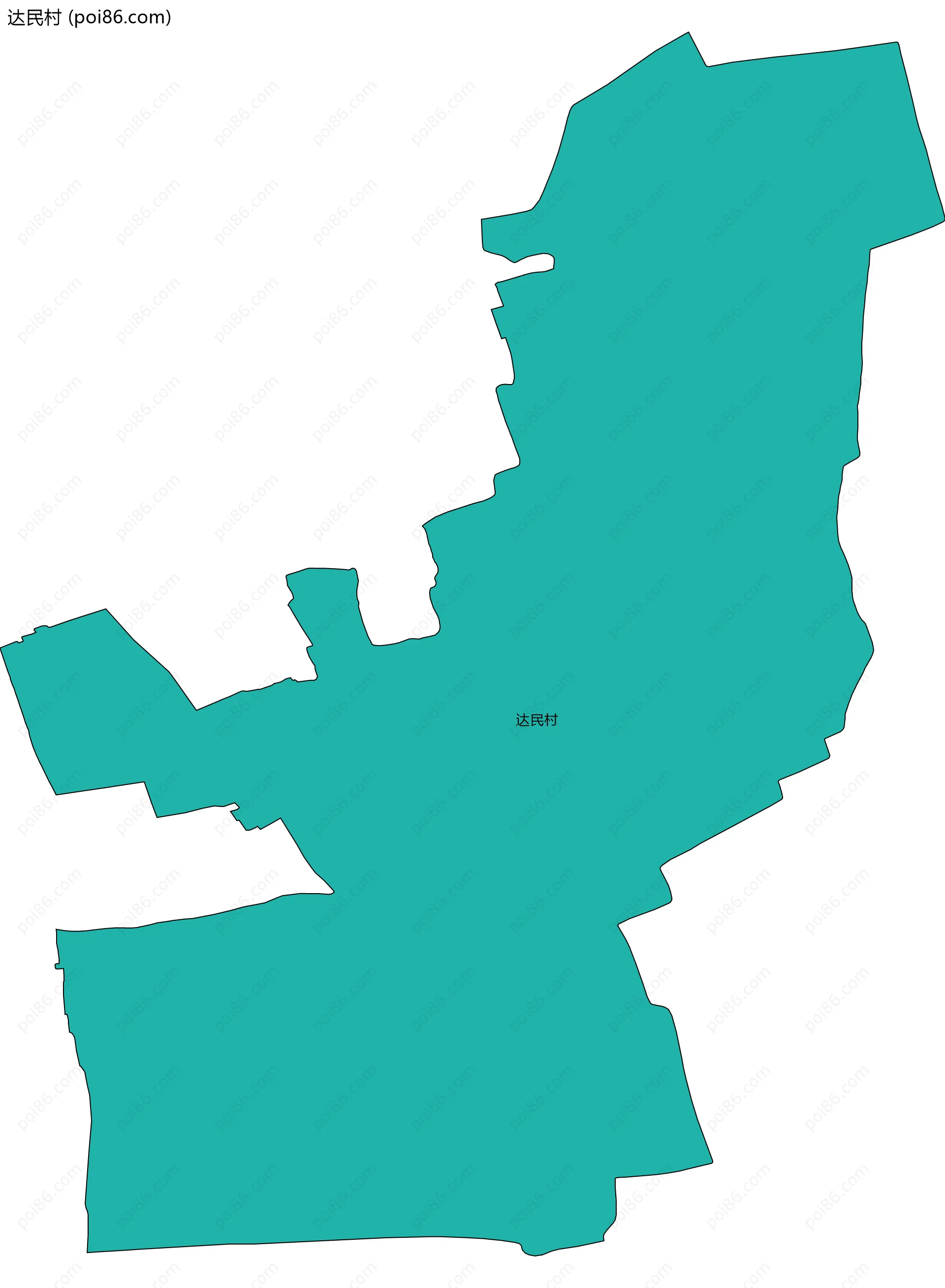 达民村边界地图