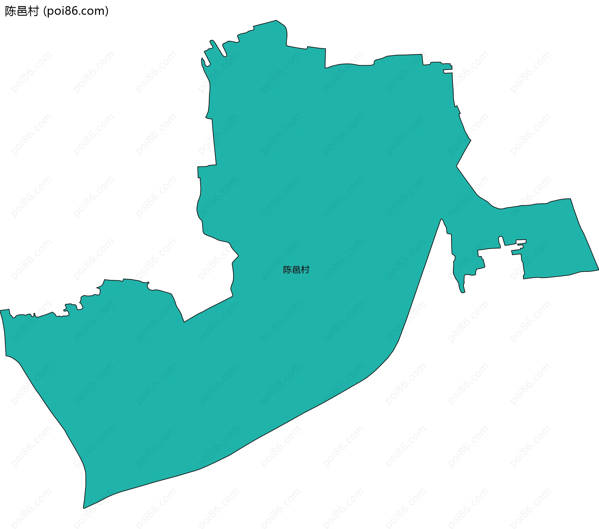 陈邑村边界地图