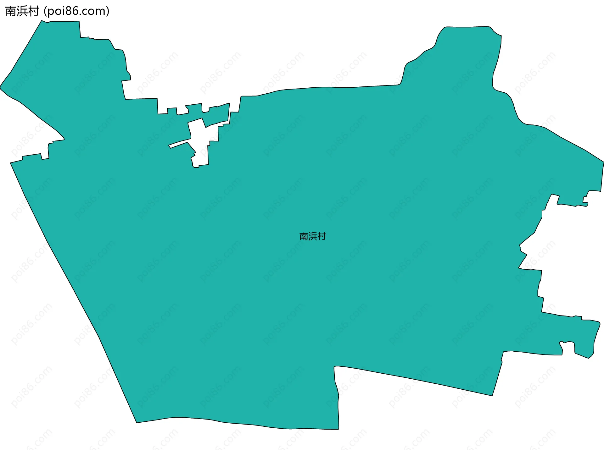 南浜村边界地图