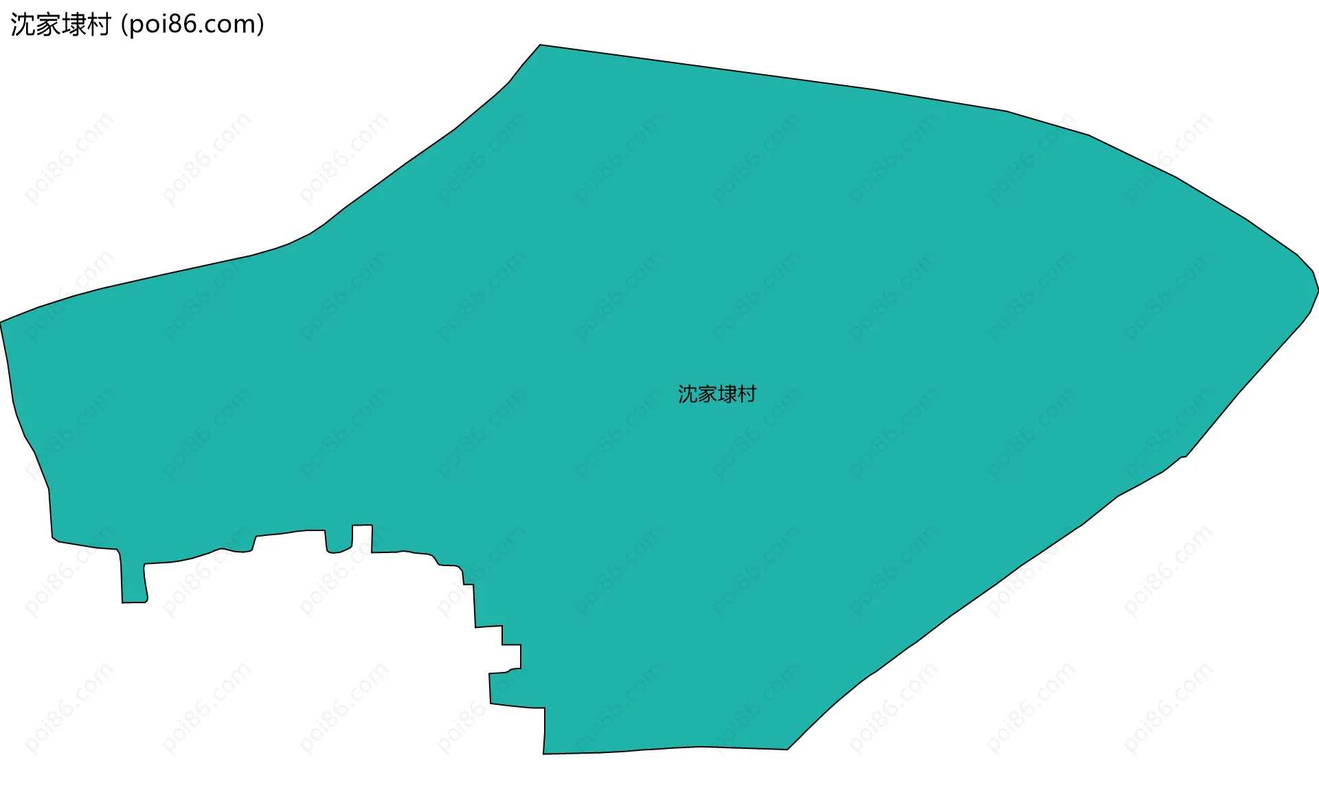 沈家埭村边界地图