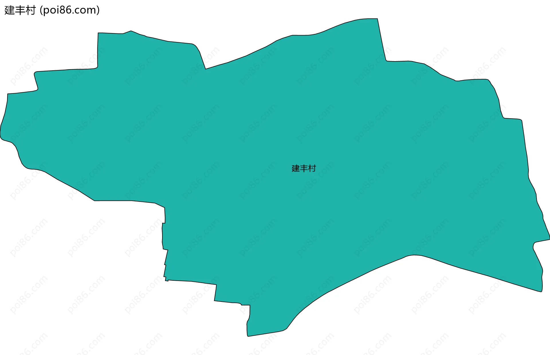建丰村边界地图