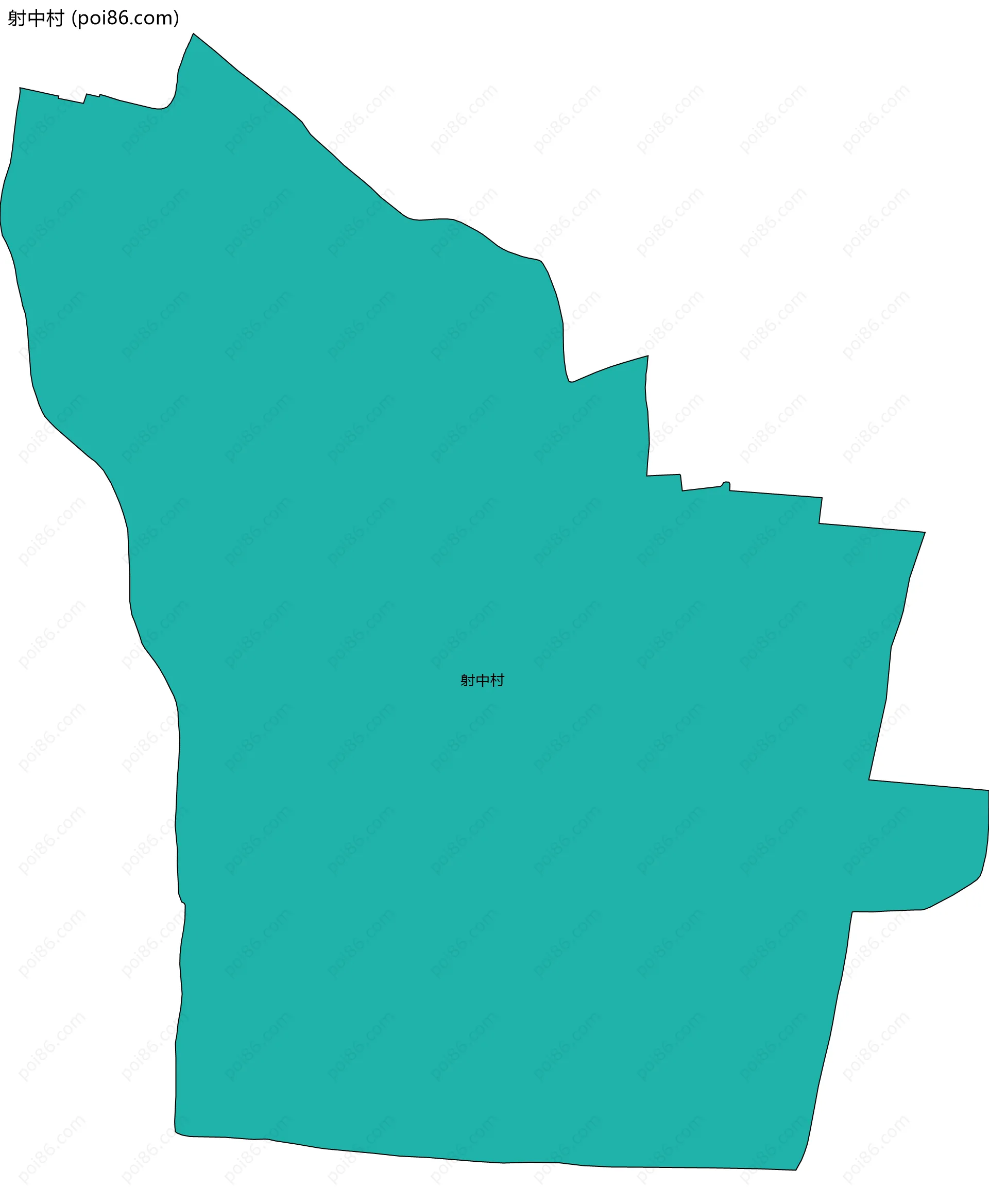 射中村边界地图