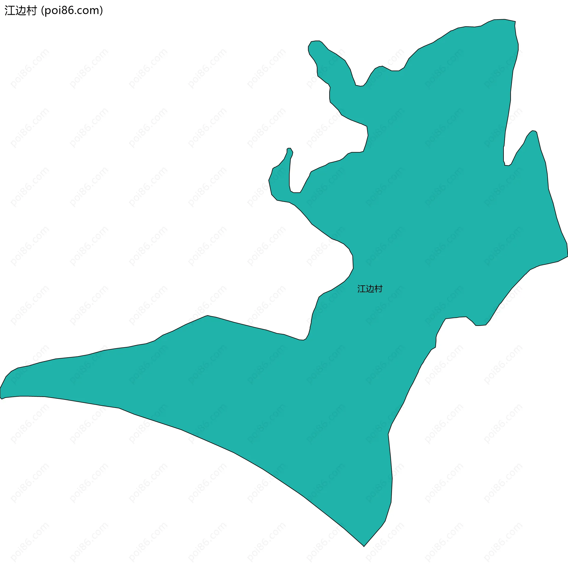 江边村边界地图