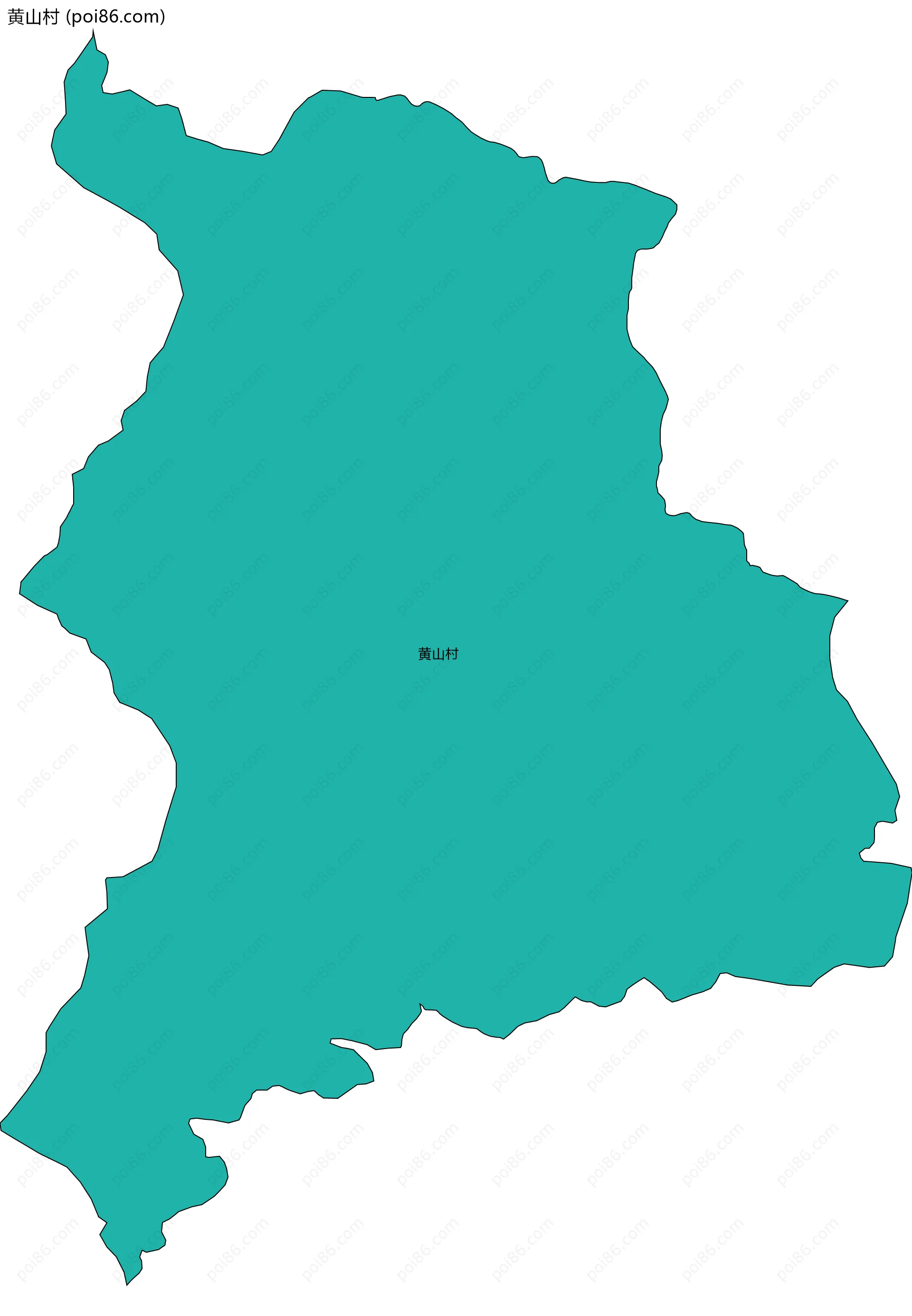 黄山村边界地图
