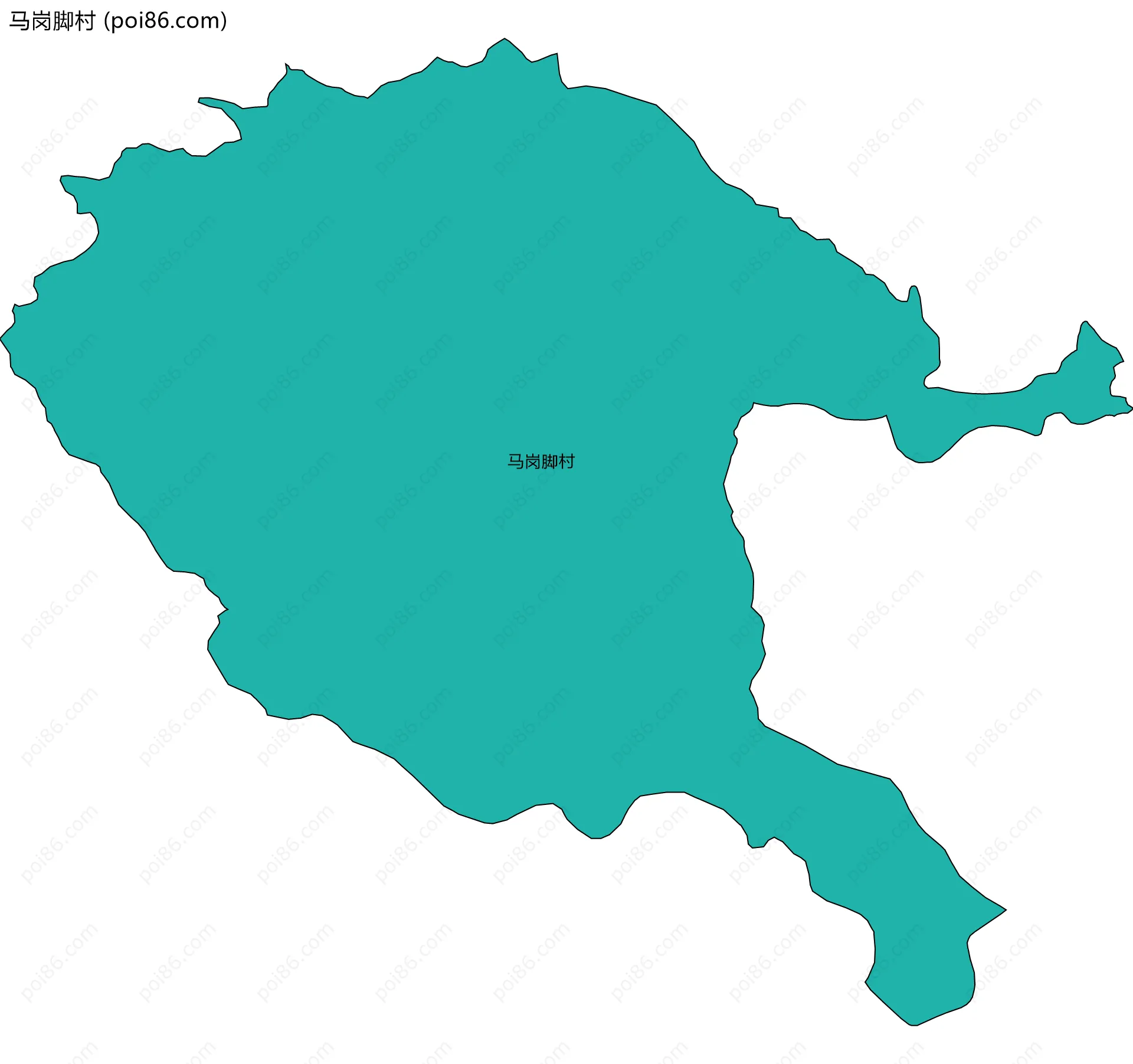 马岗脚村边界地图