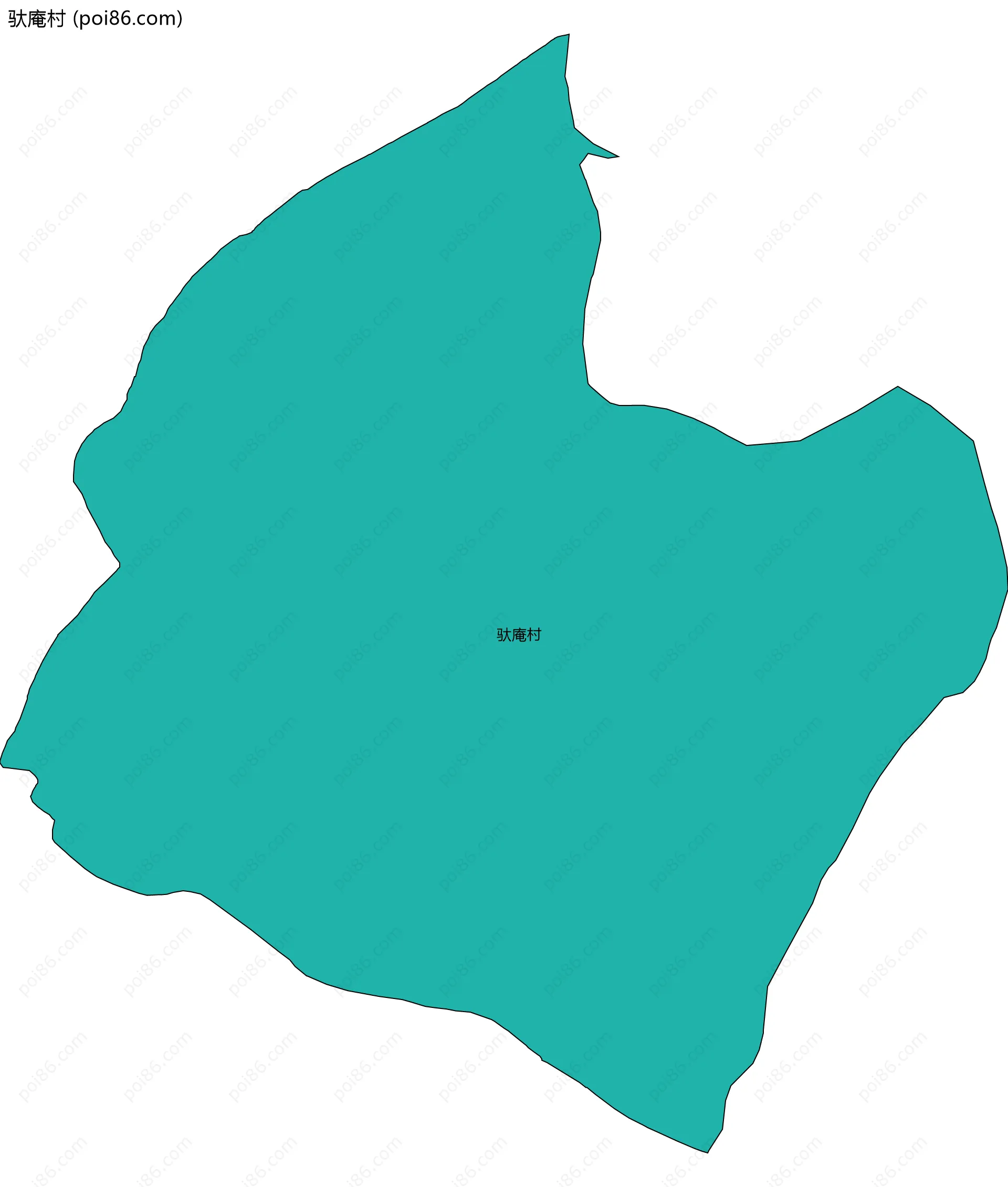 驮庵村边界地图