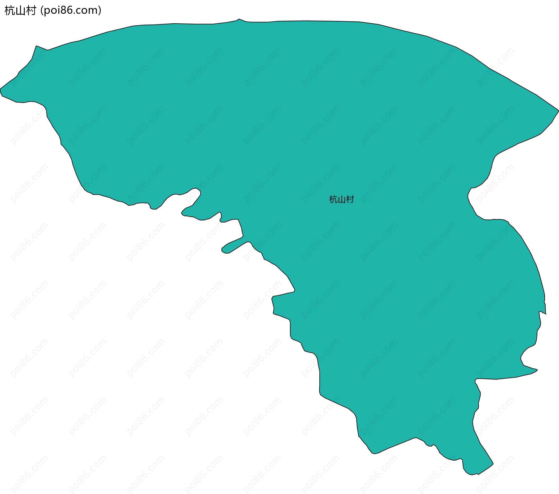 杭山村边界地图