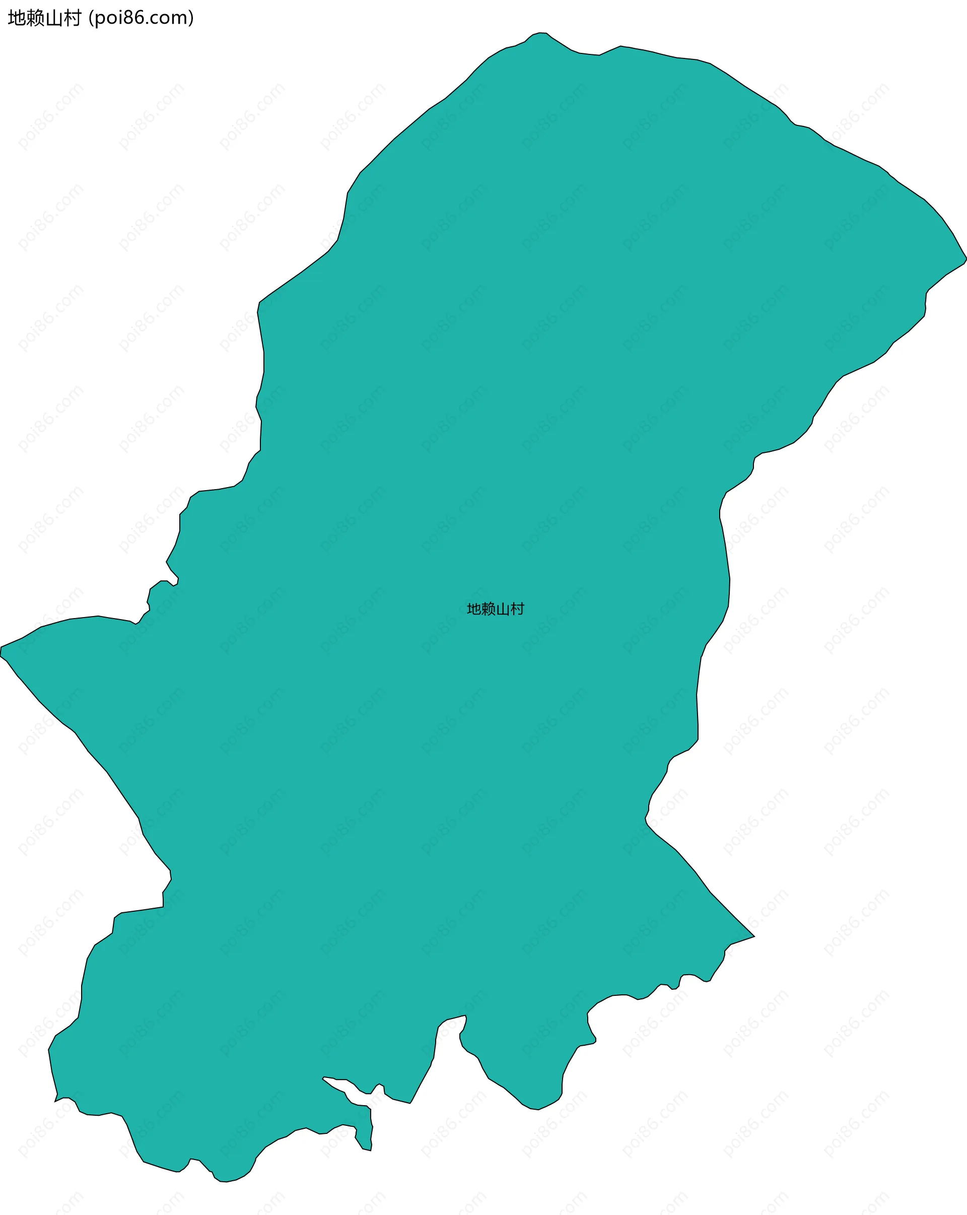 地赖山村边界地图