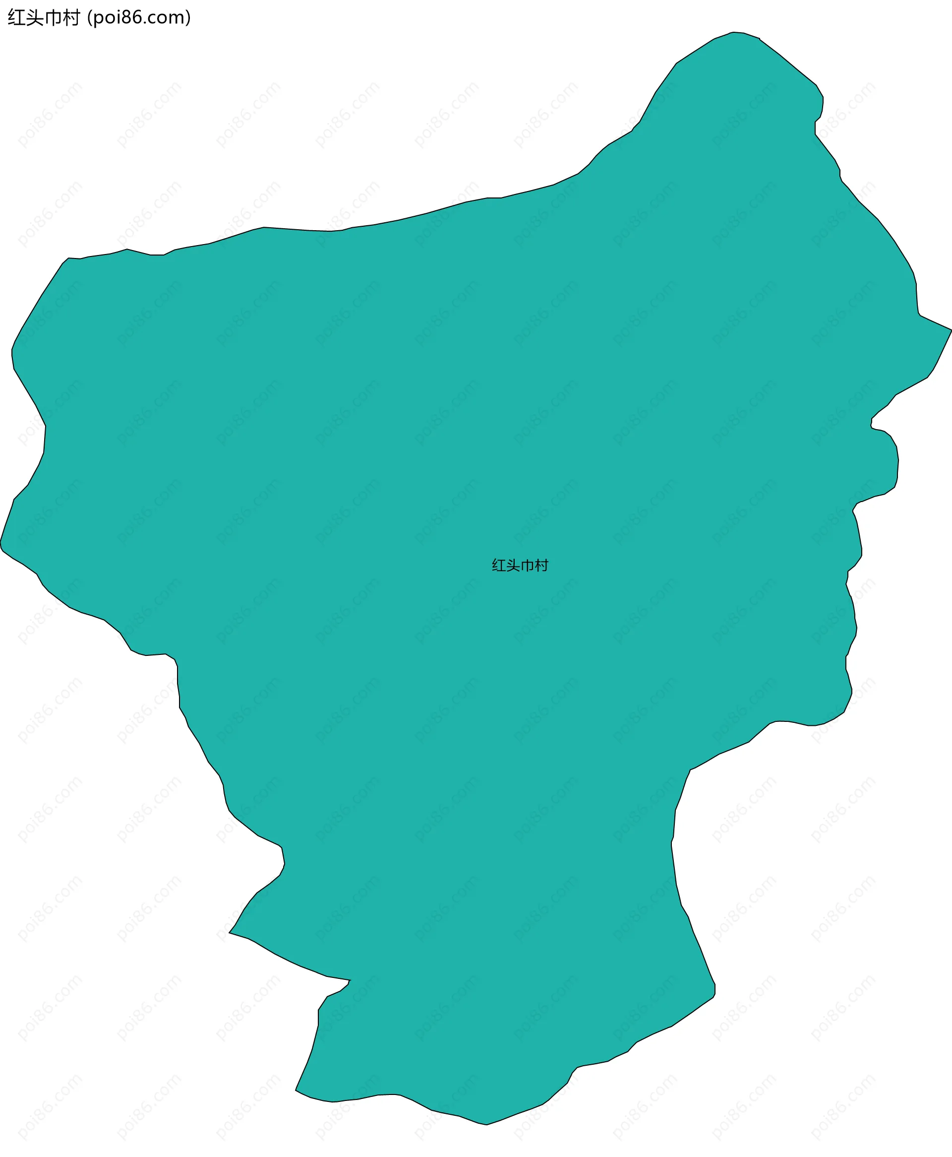 红头巾村边界地图