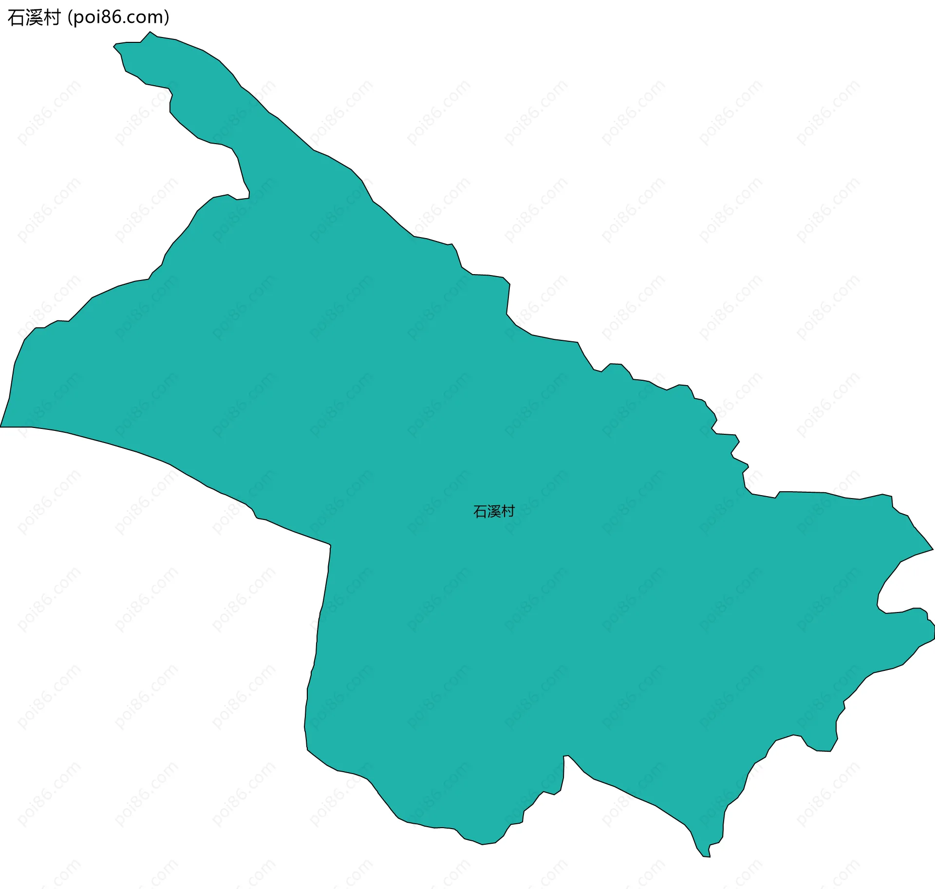 石溪村边界地图