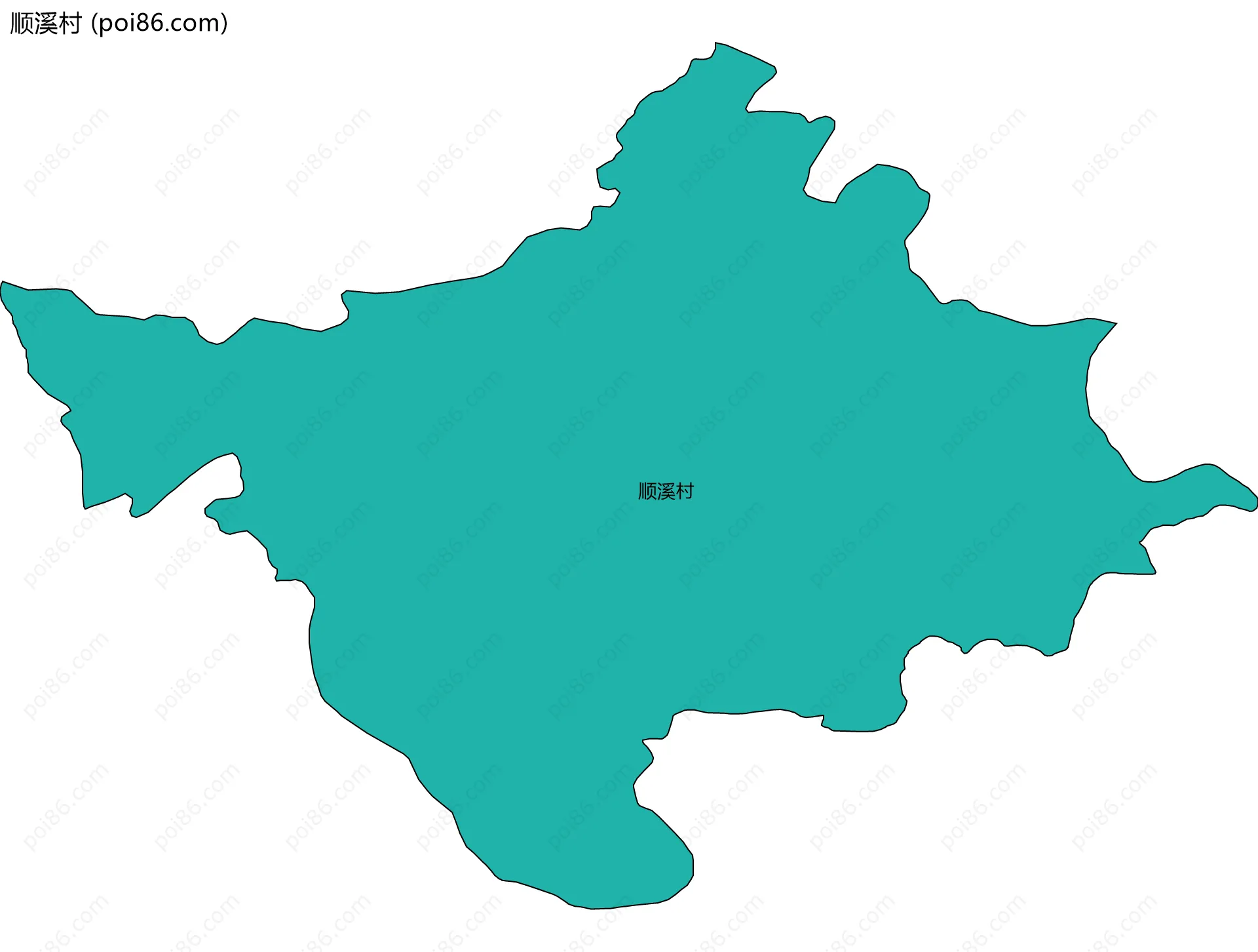 顺溪村边界地图