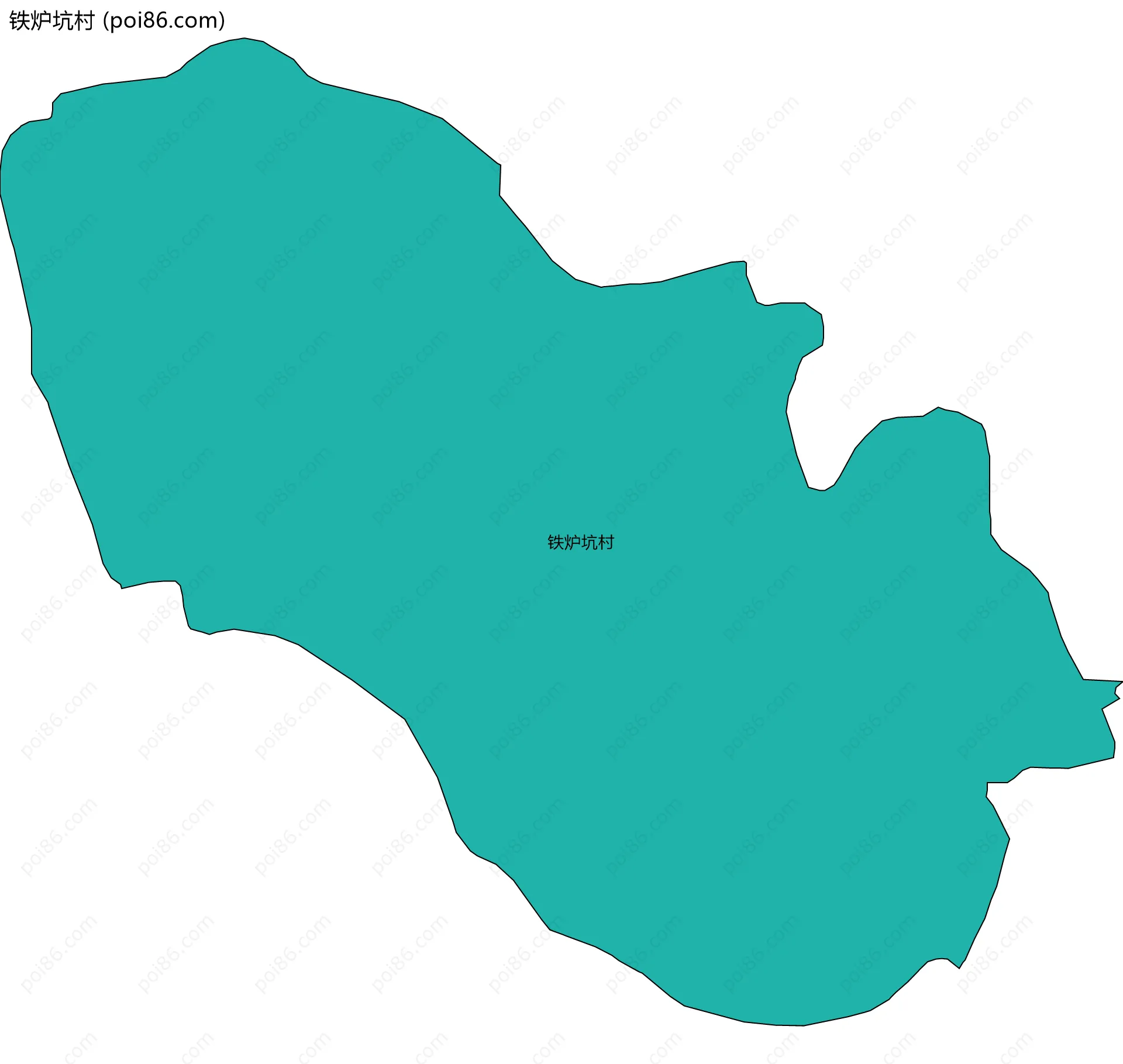 铁炉坑村边界地图