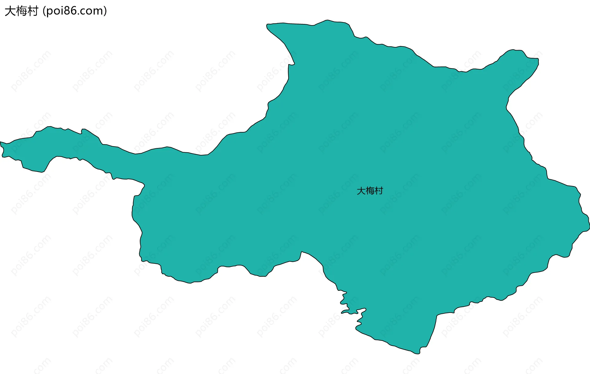 大梅村边界地图