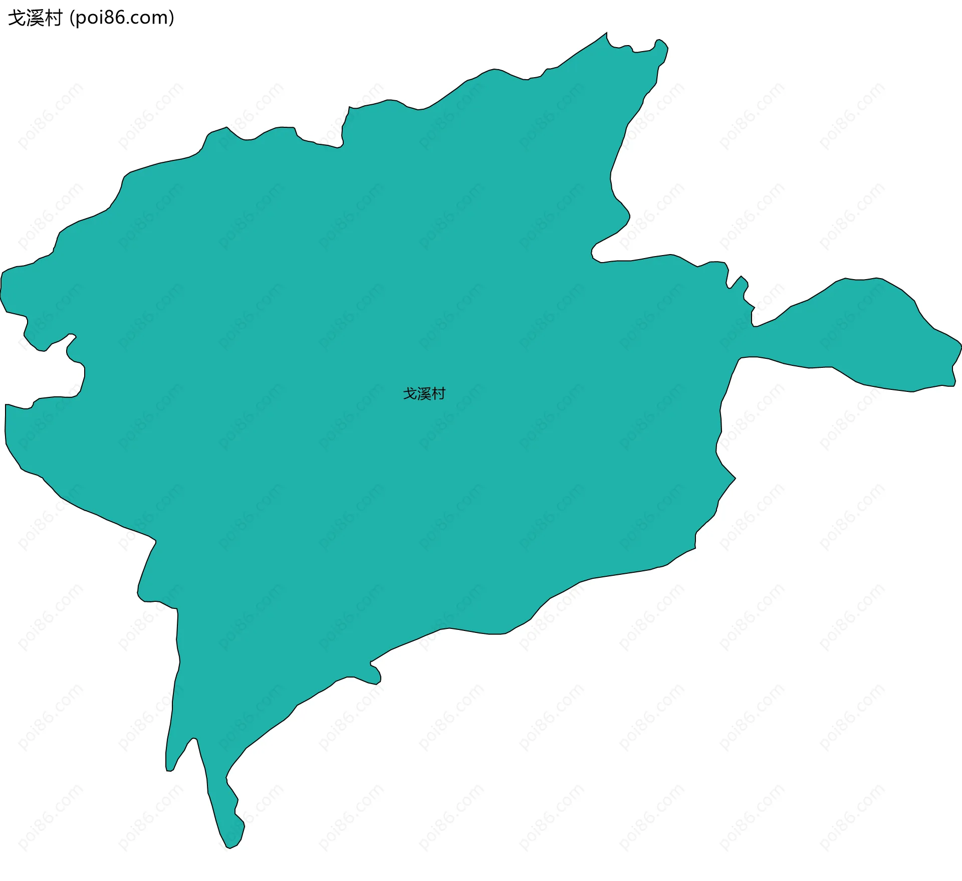 戈溪村边界地图