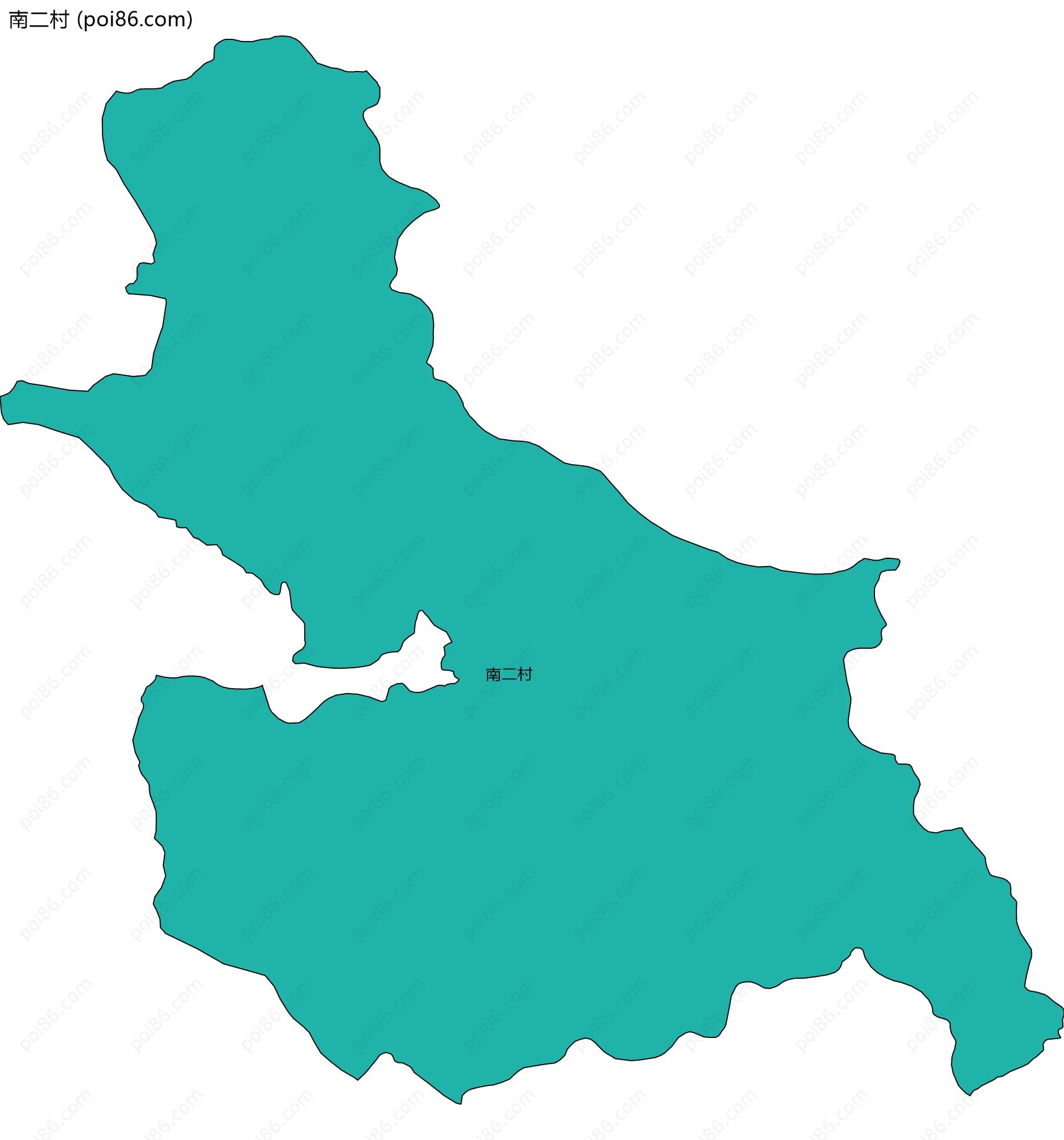 南二村边界地图