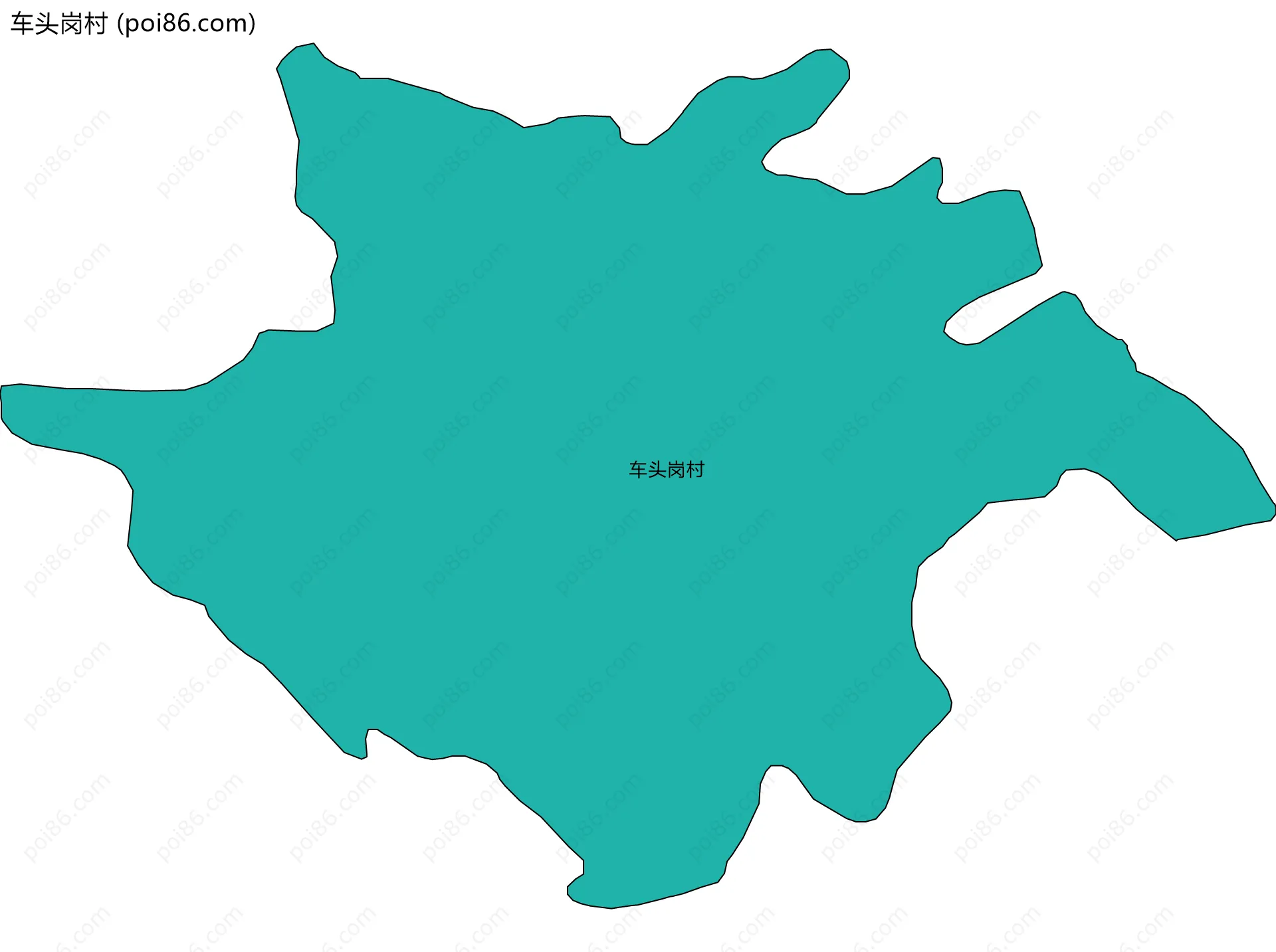 车头岗村边界地图