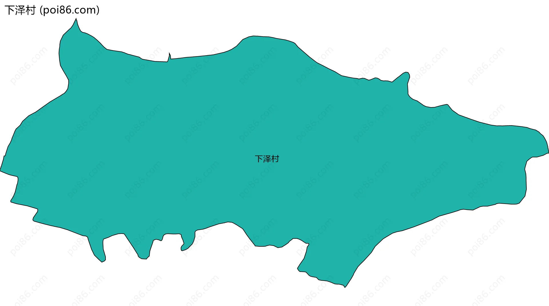 下泽村边界地图