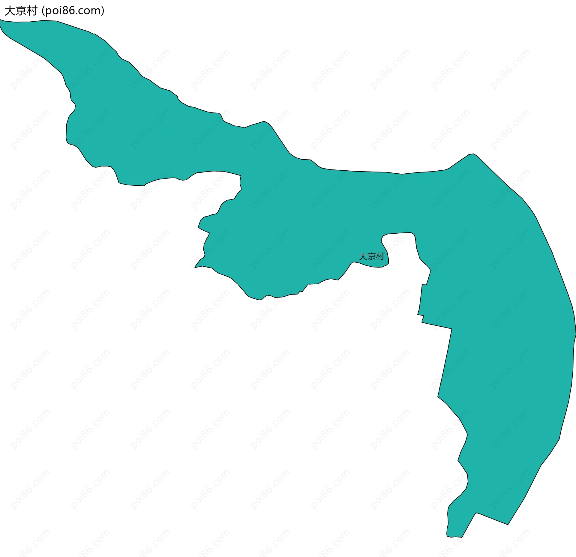 大京村边界地图