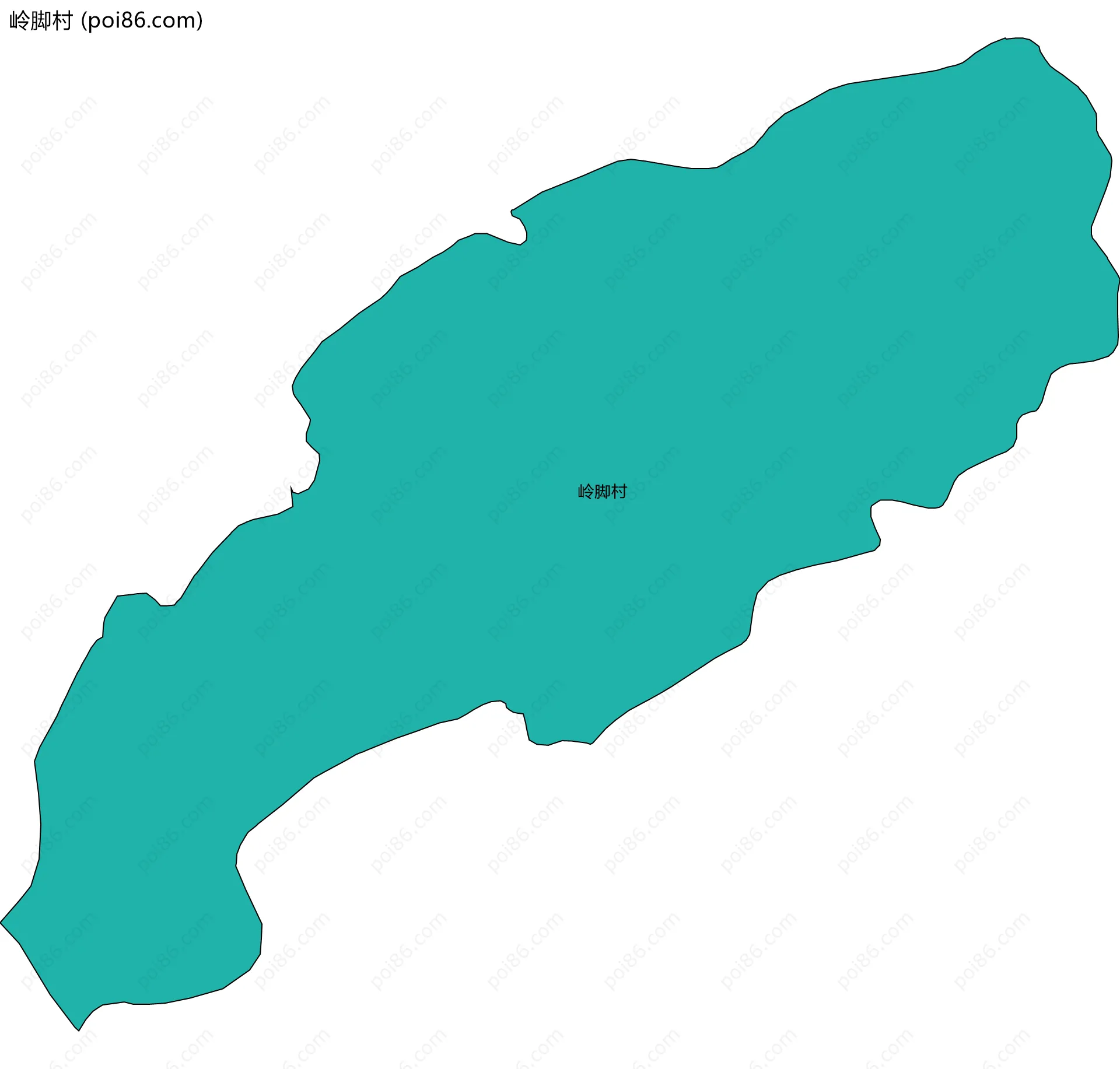 岭脚村边界地图