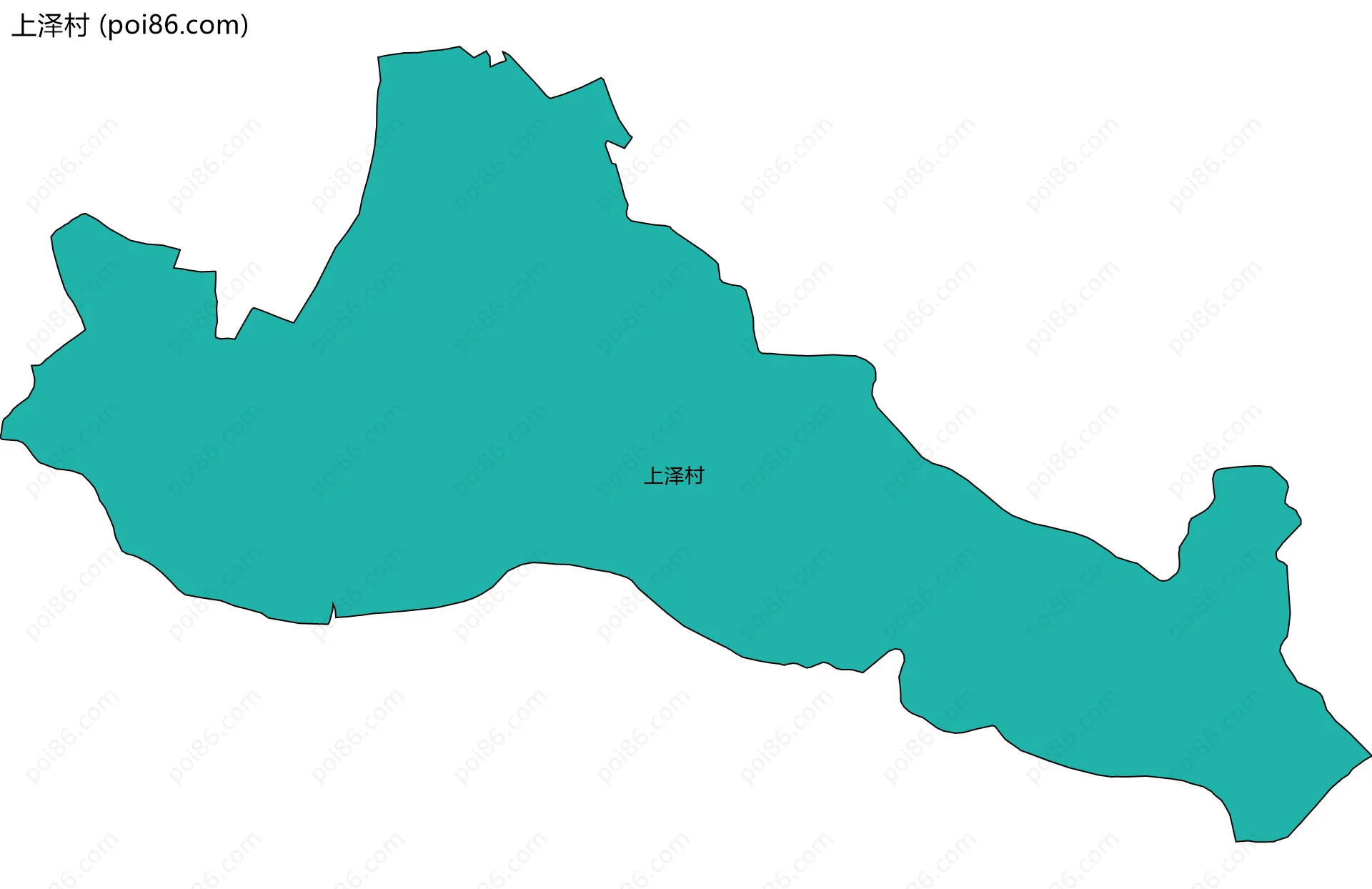 上泽村边界地图