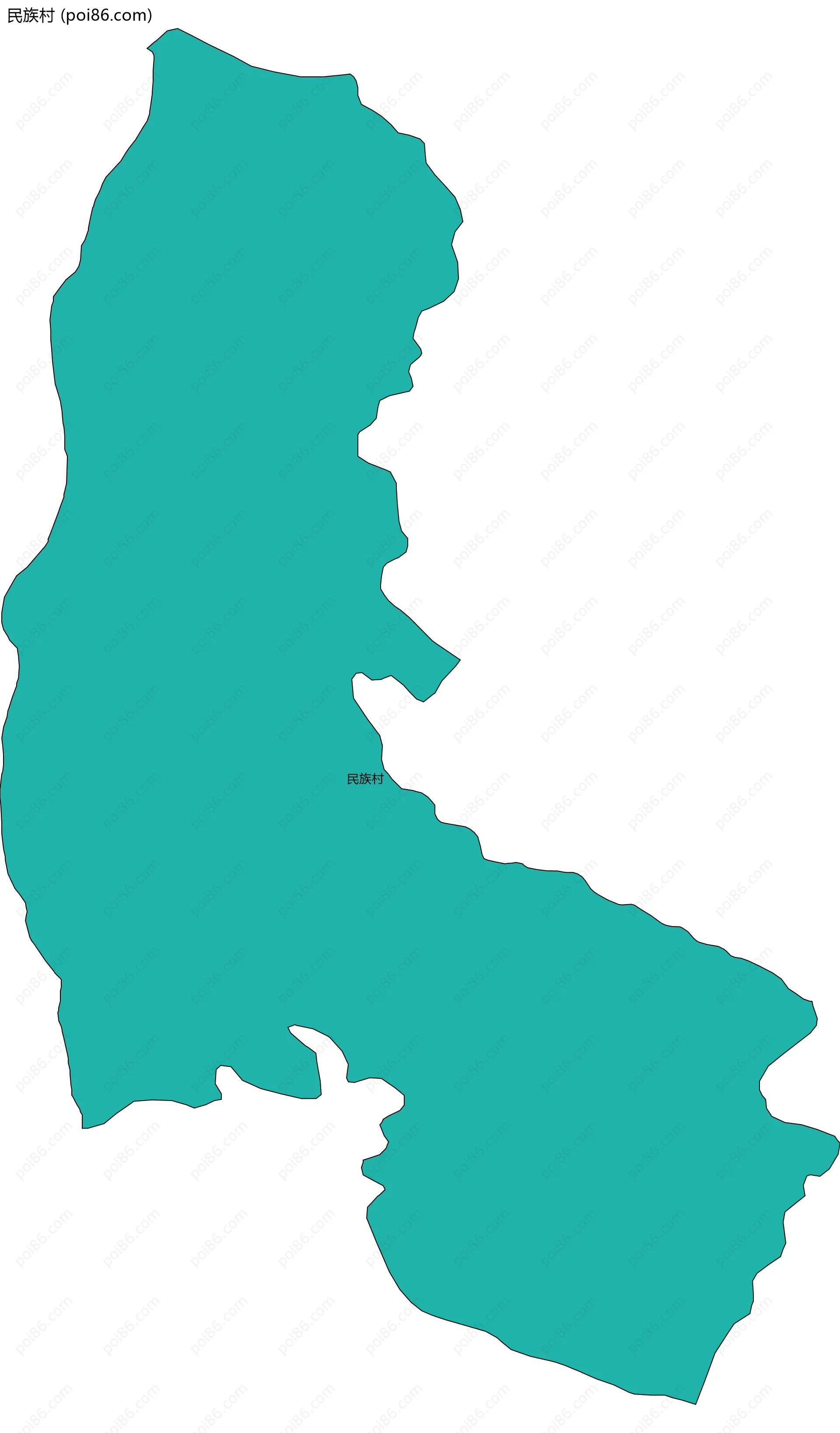 民族村边界地图