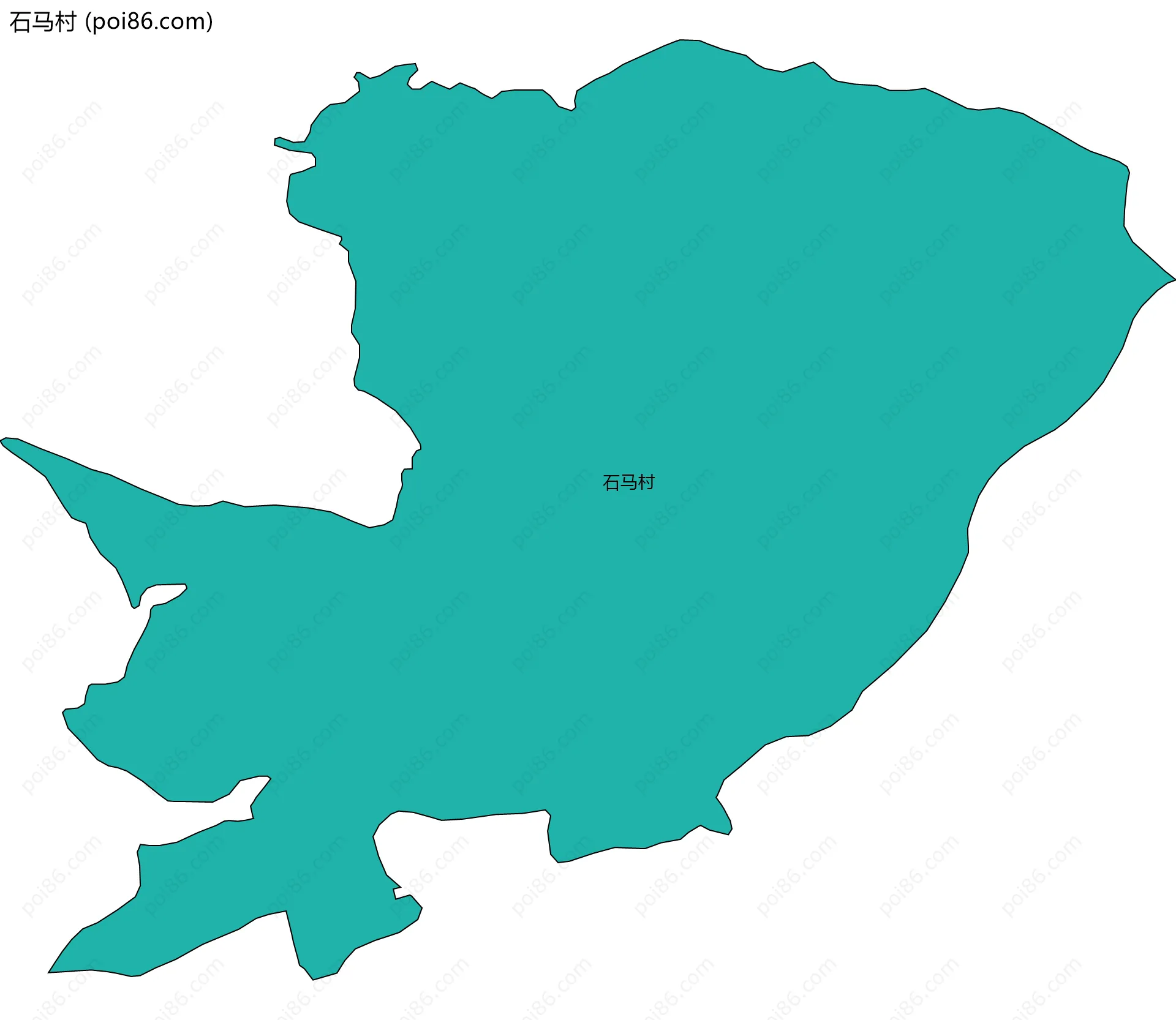 石马村边界地图