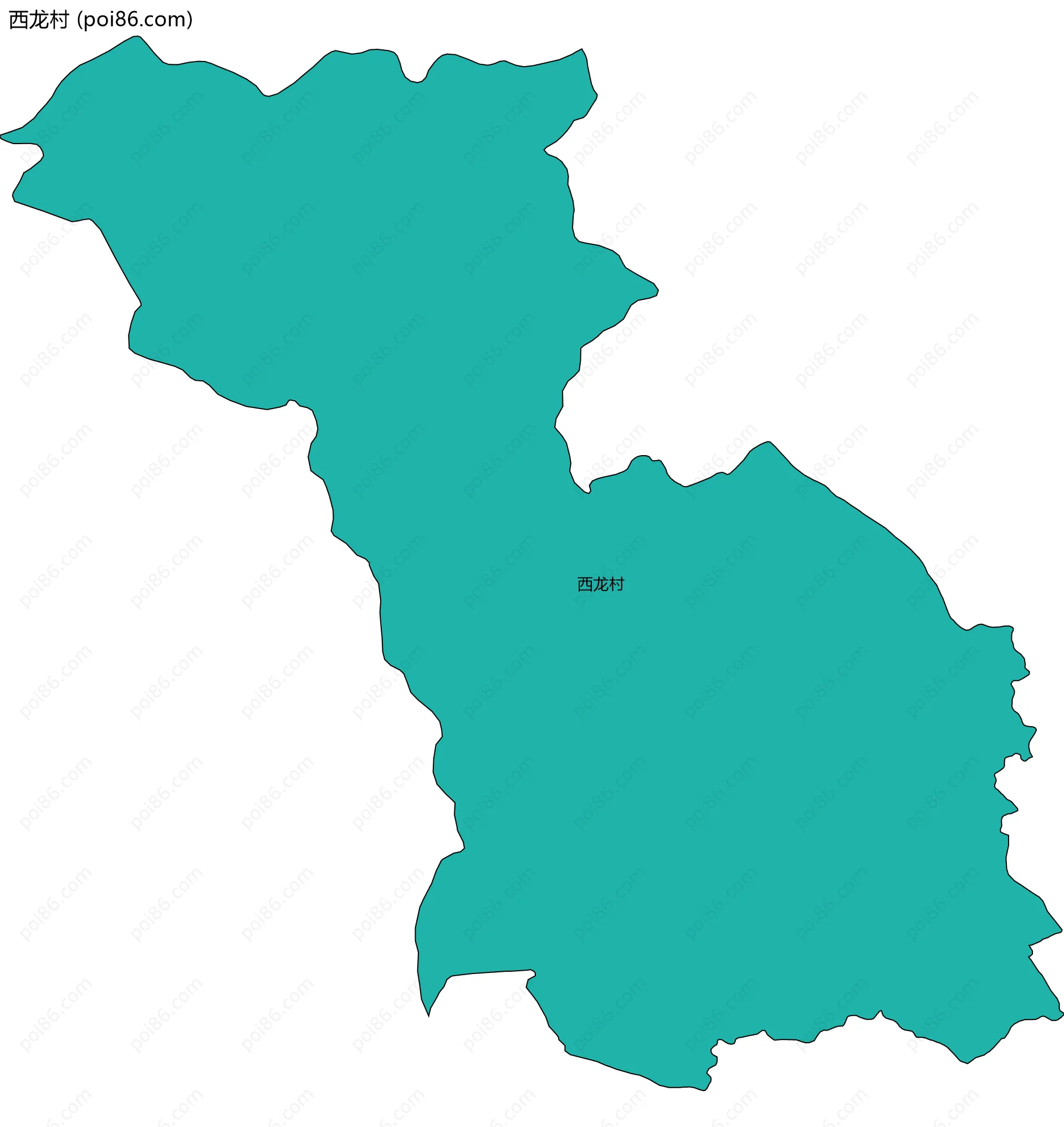 西龙村边界地图