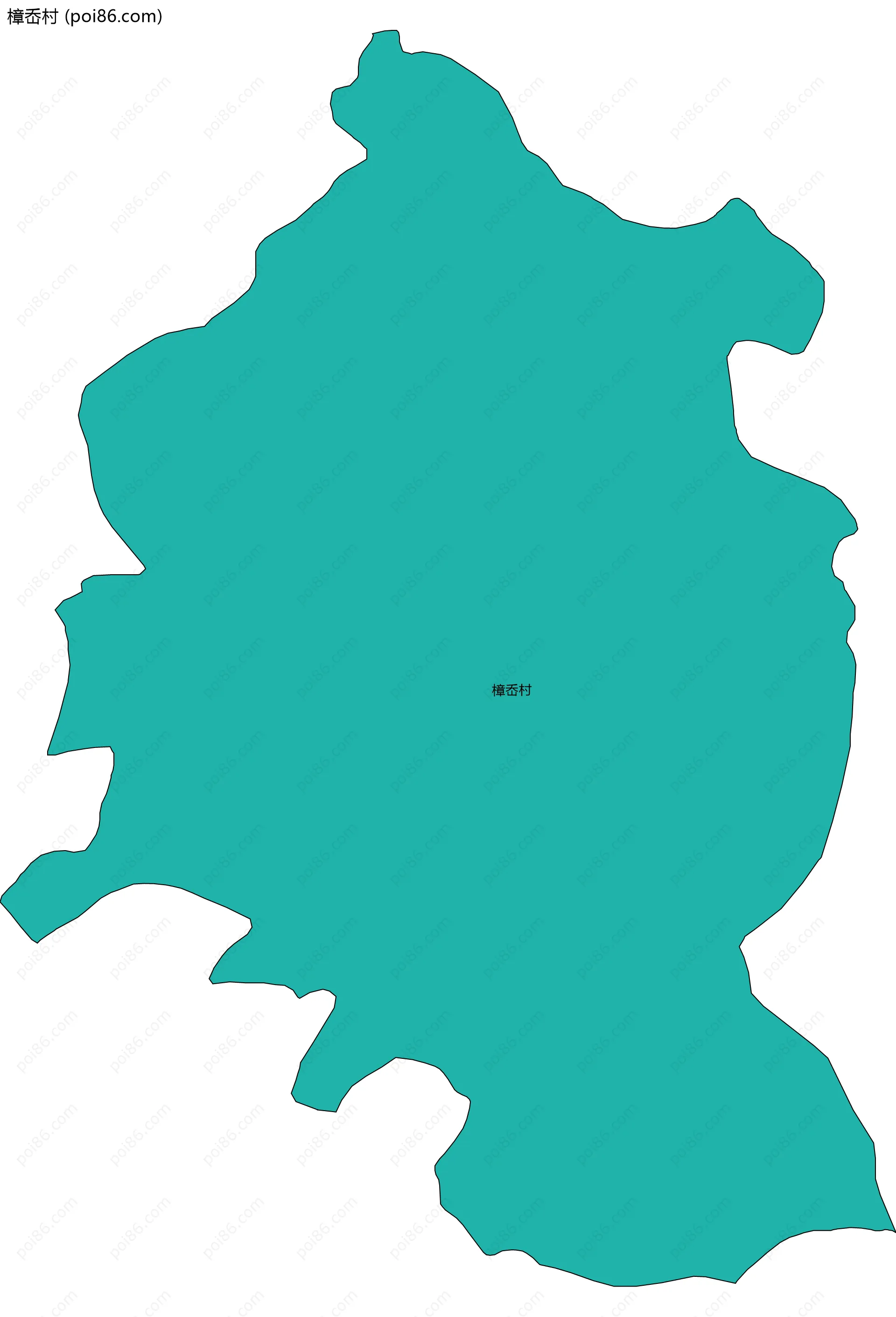 樟岙村边界地图