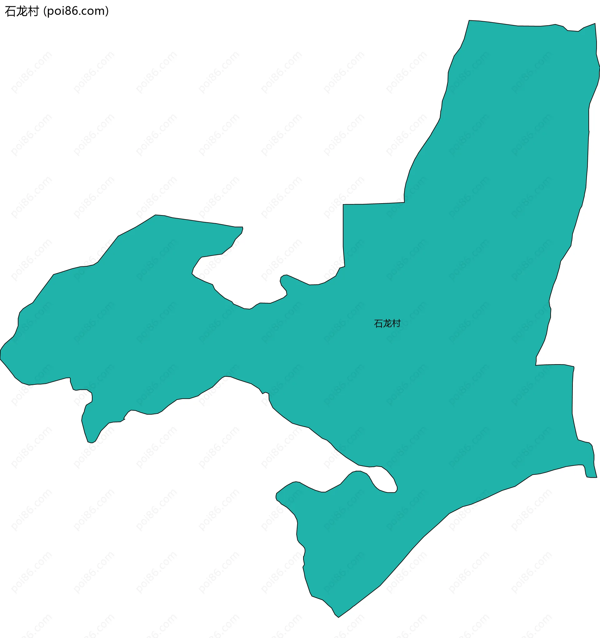 石龙村边界地图