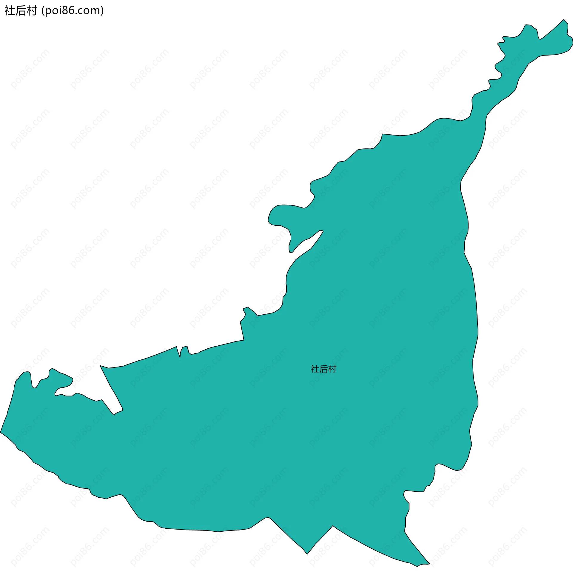 社后村边界地图
