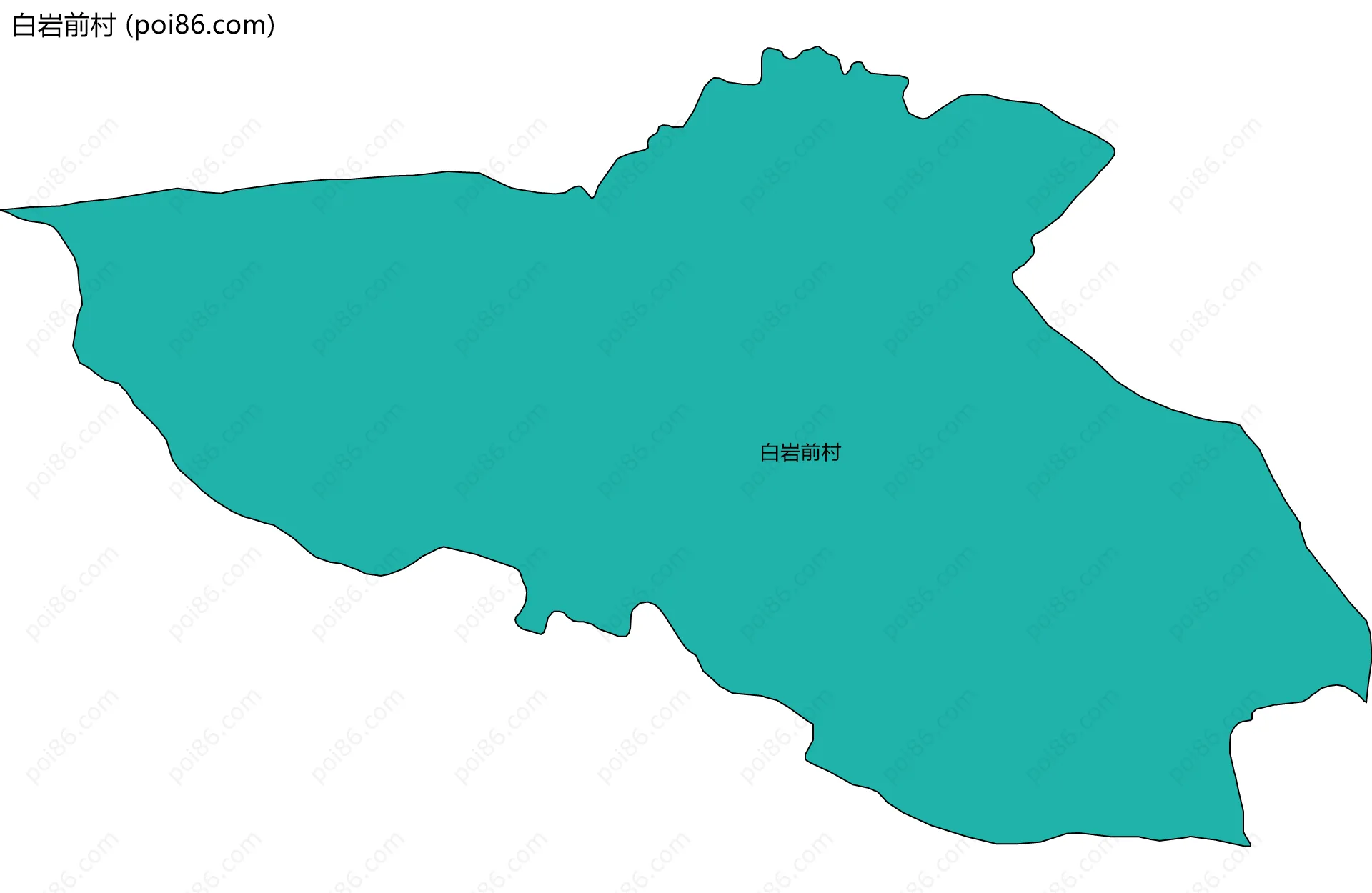 白岩前村边界地图