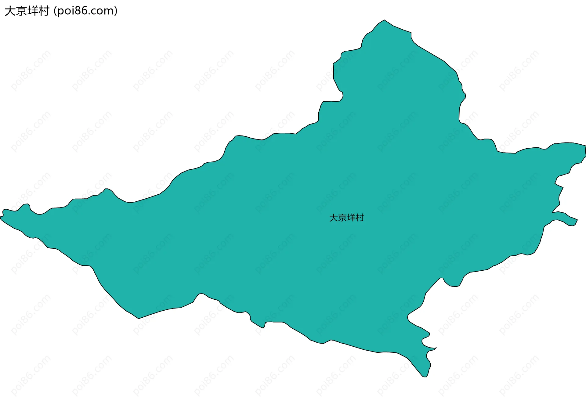 大京垟村边界地图