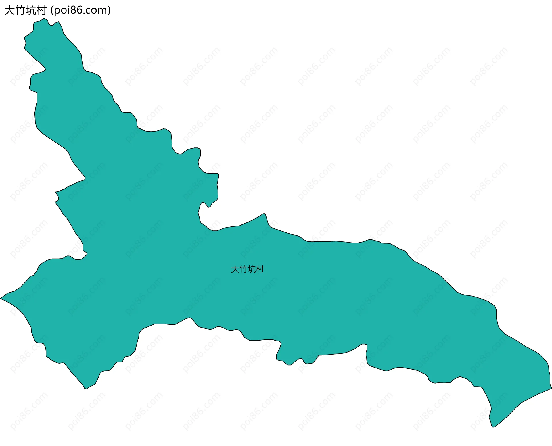 大竹坑村边界地图