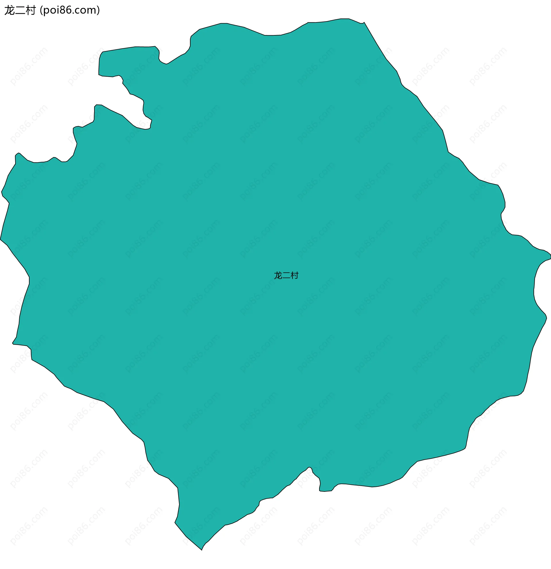 龙二村边界地图