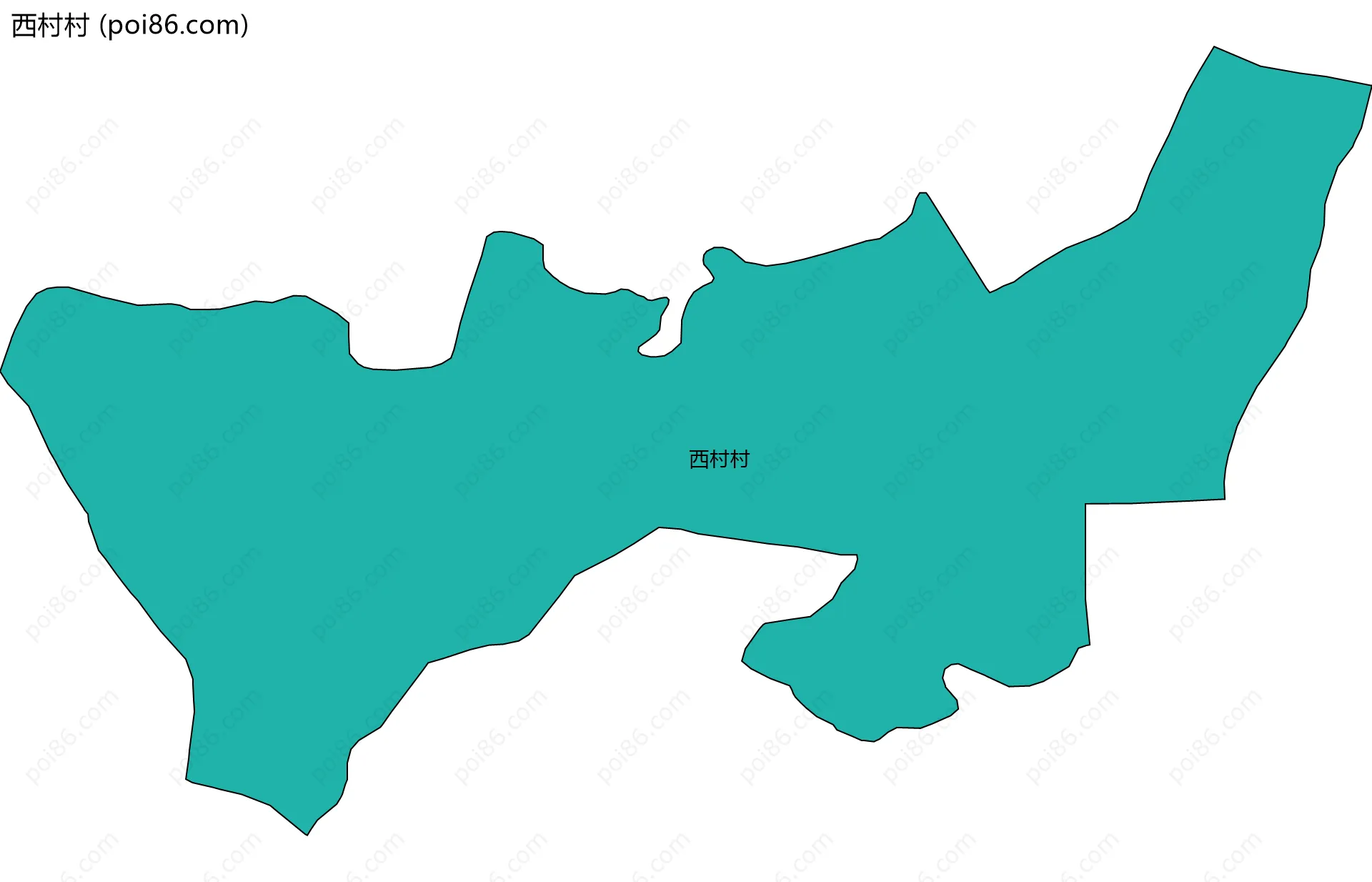 西村村边界地图