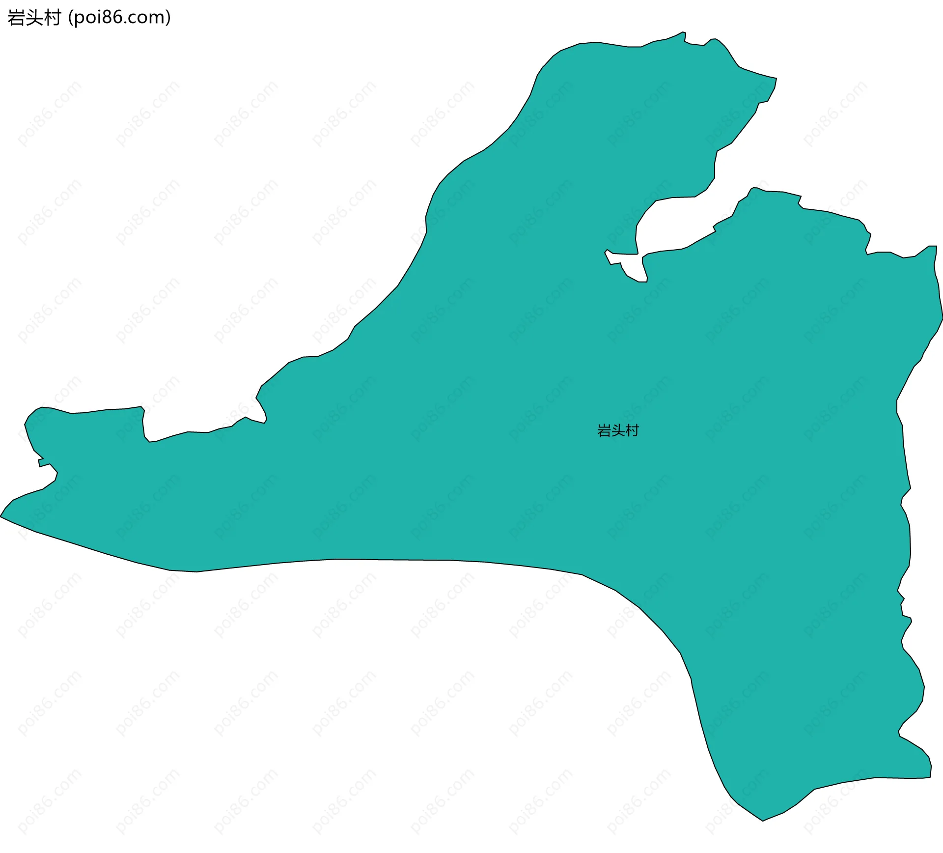 岩头村边界地图