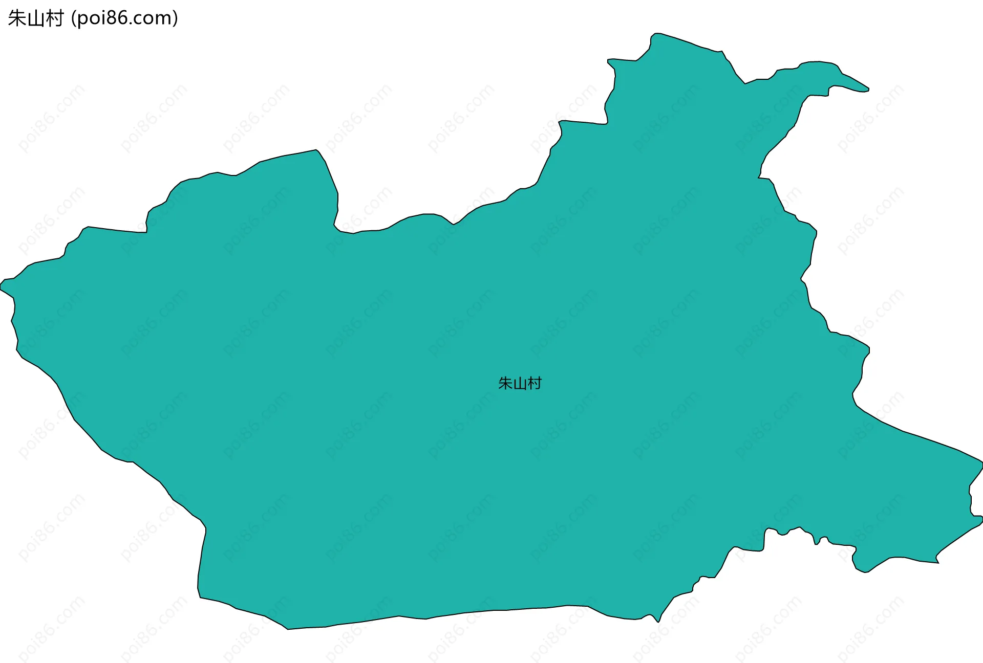 朱山村边界地图