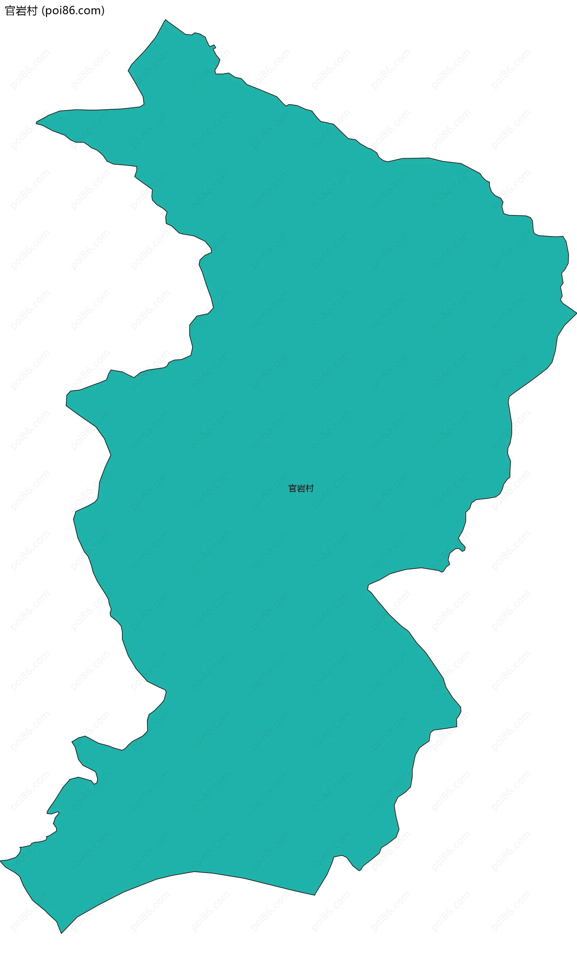 官岩村边界地图