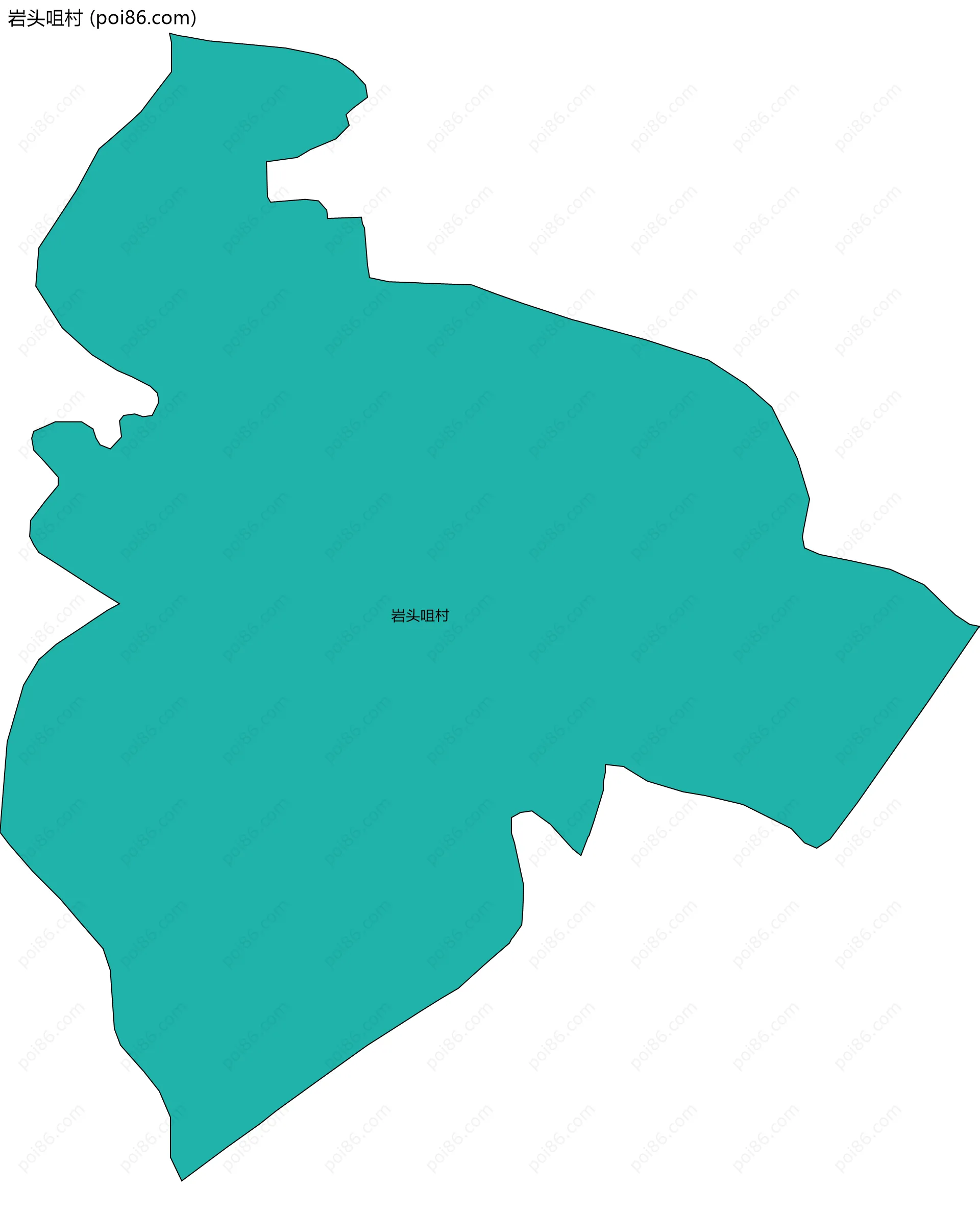 岩头咀村边界地图