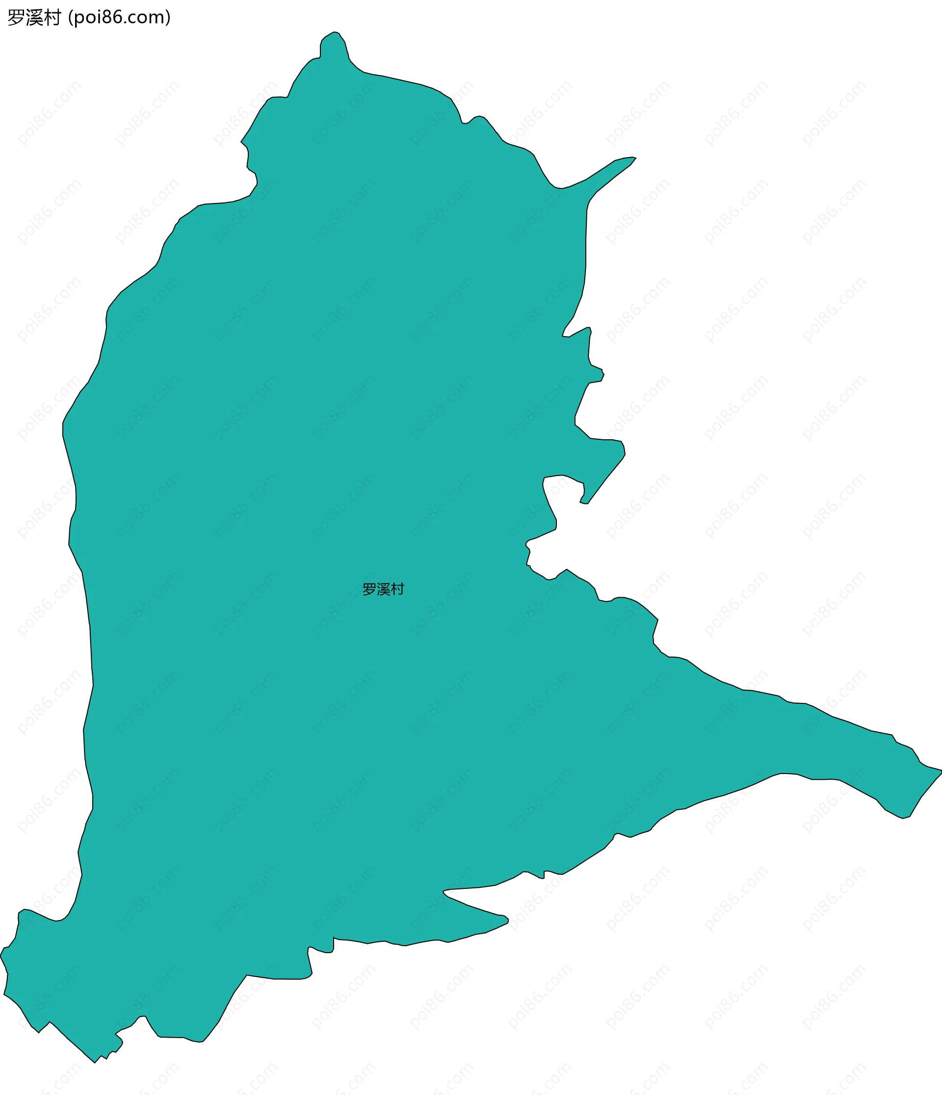 罗溪村边界地图