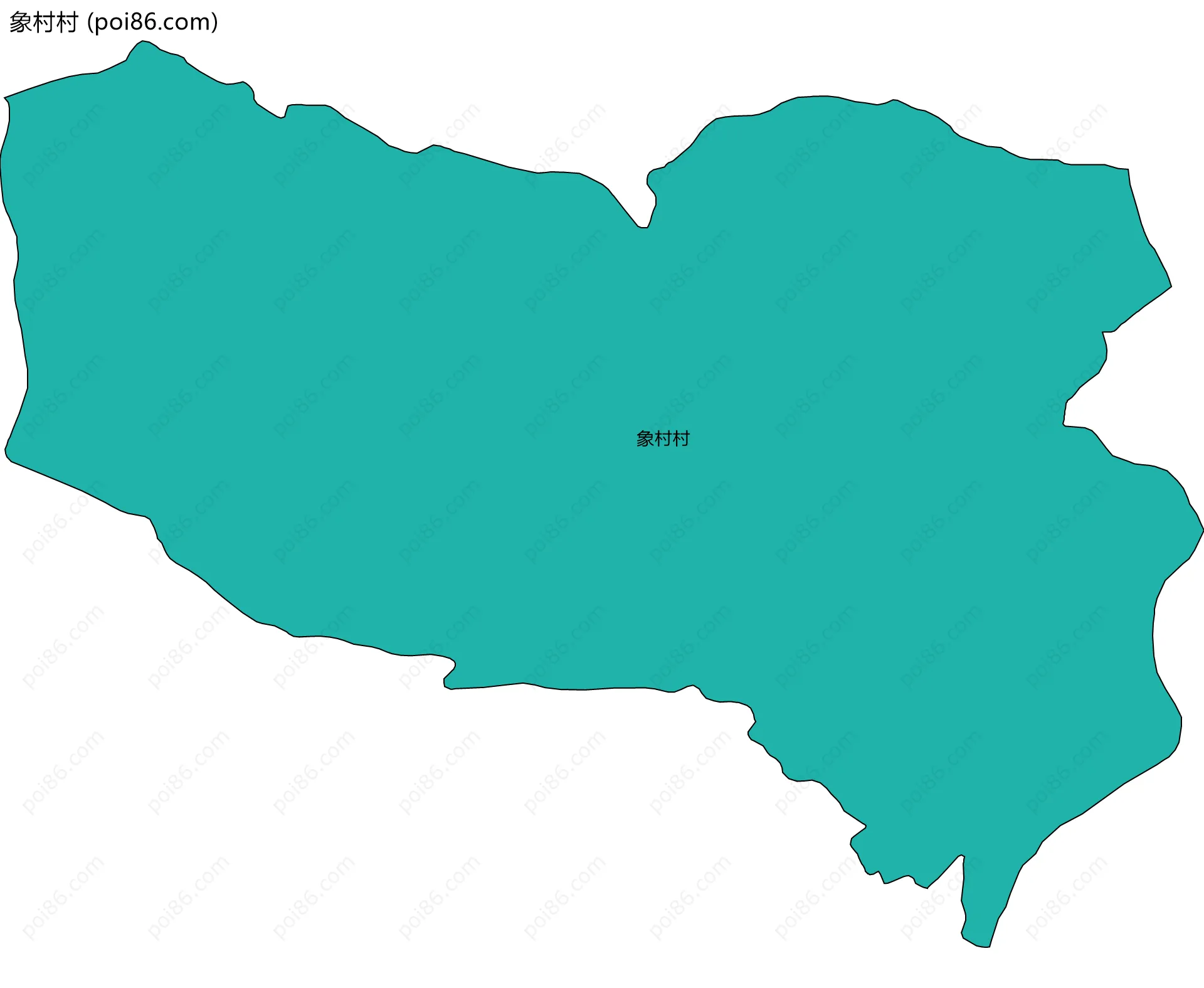 象村村边界地图