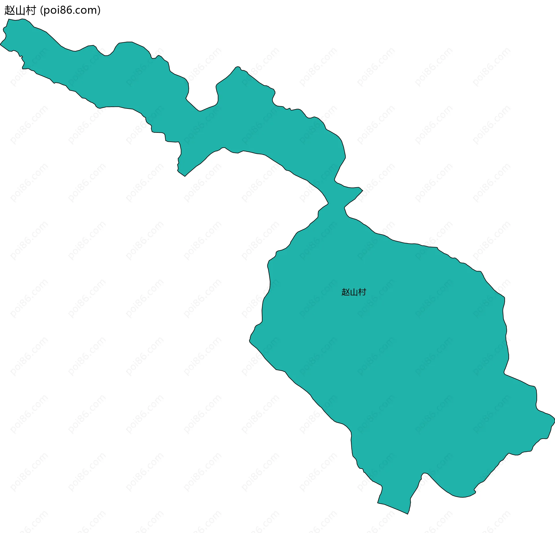 赵山村边界地图