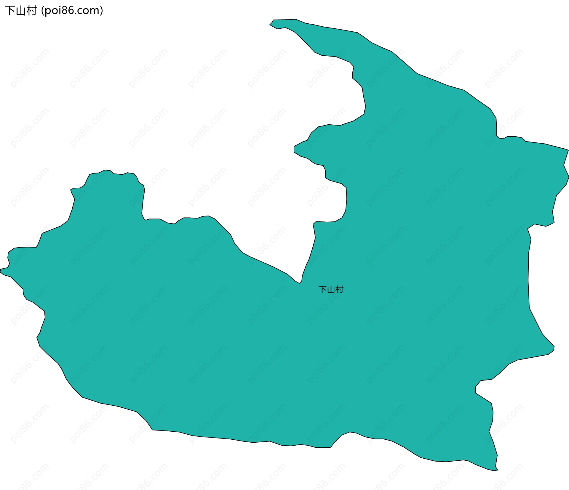下山村边界地图