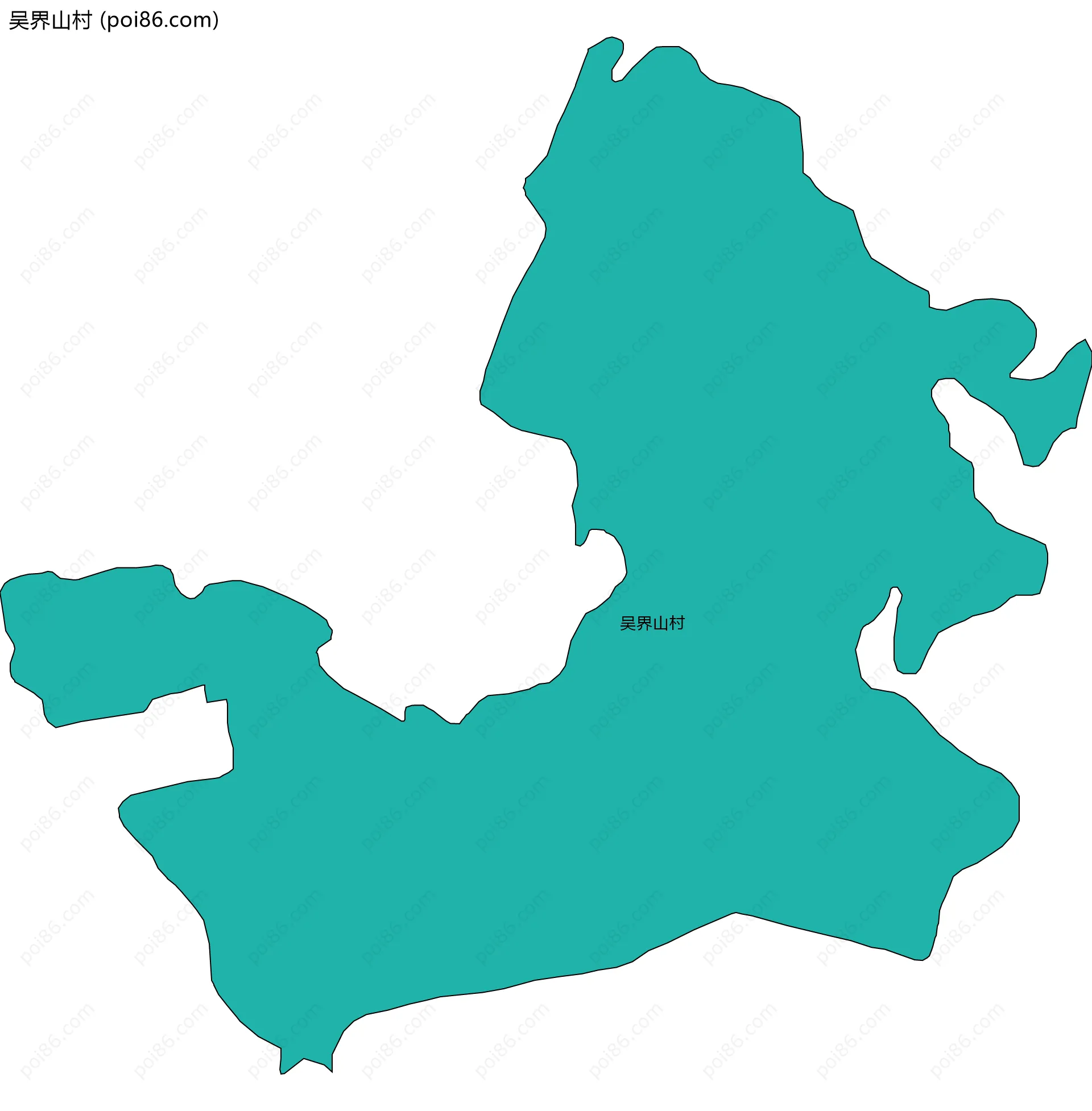 吴界山村边界地图