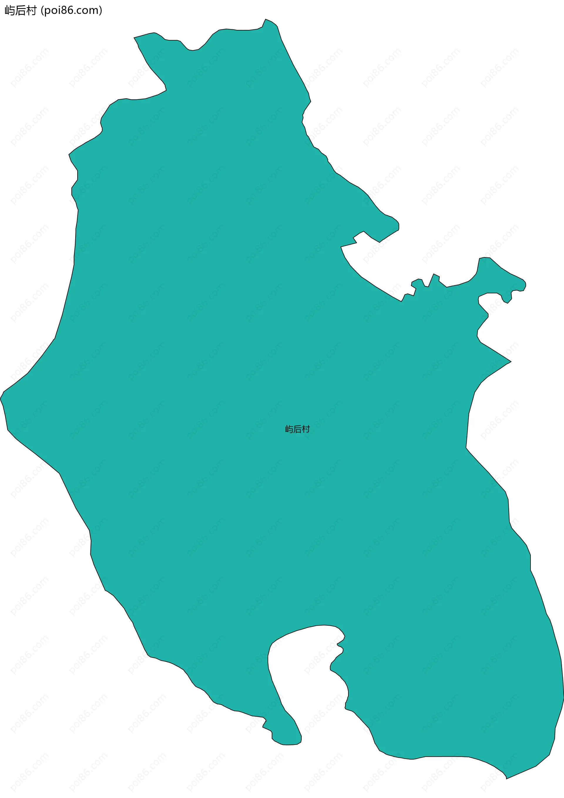 屿后村边界地图