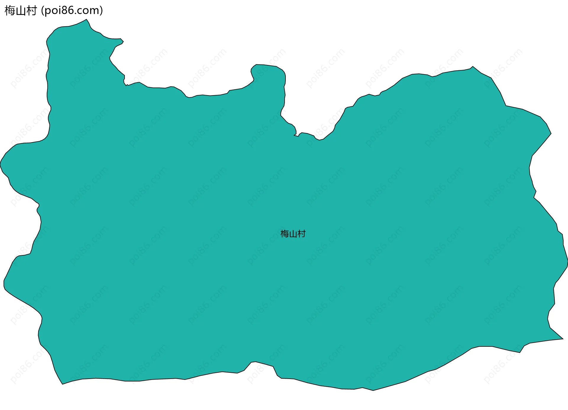 梅山村边界地图